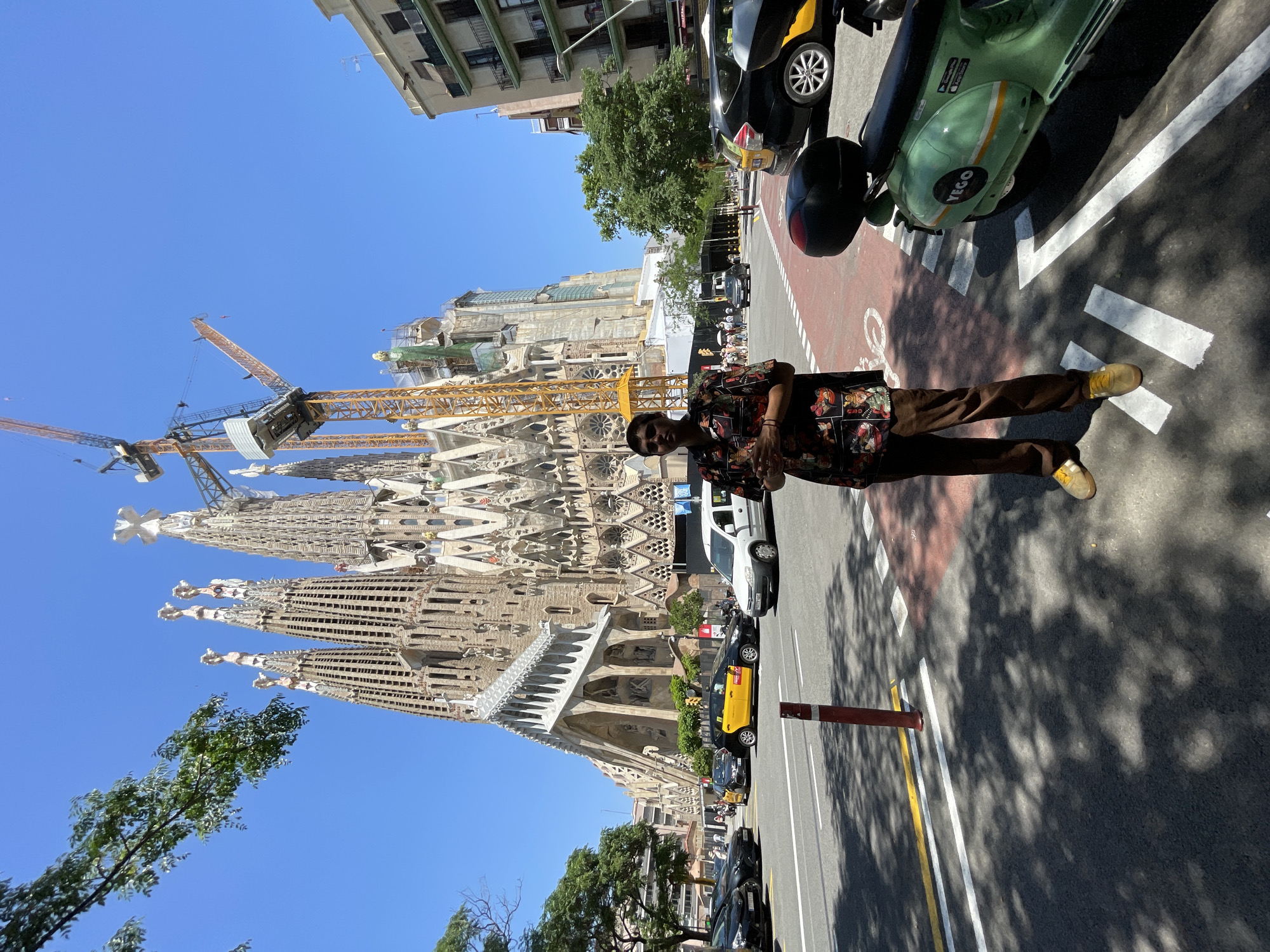 Sagrada Familia construction continues amid tourist activity in Barcelona
