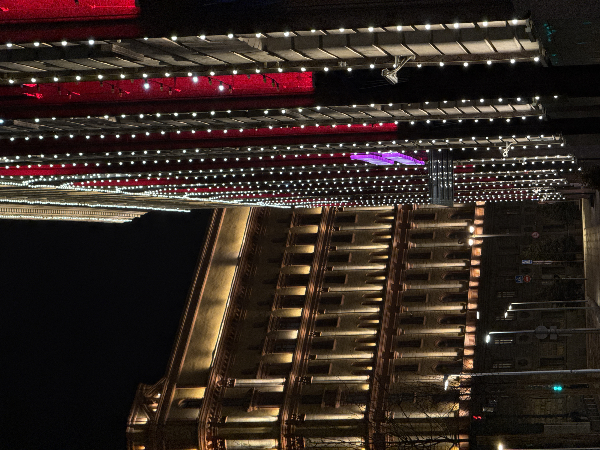 Rainy night scene documented in illuminated Moscow streets