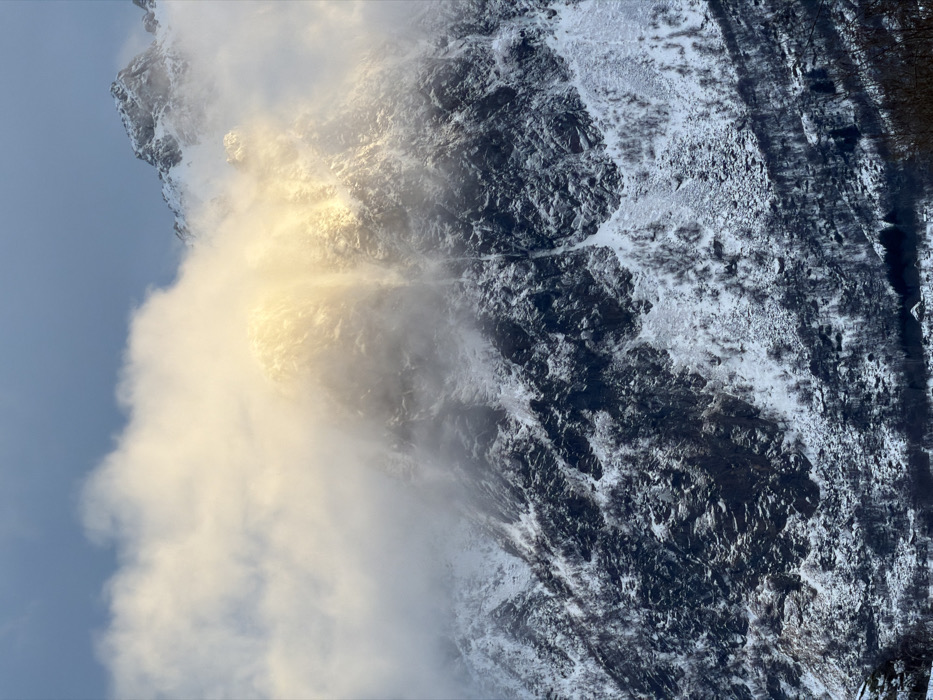Winter mountain landscapes documented near Laupstad, Norway