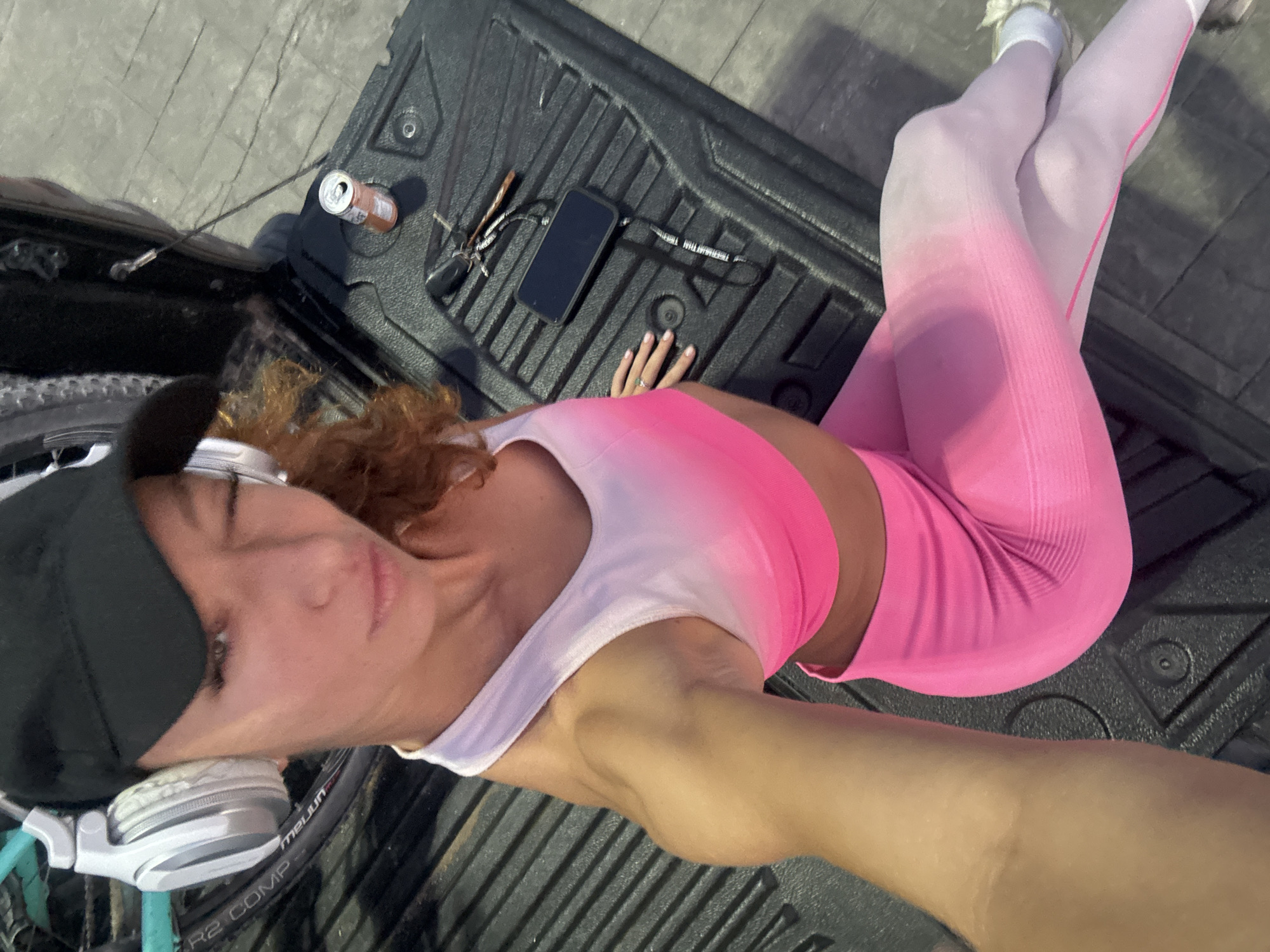 Selfie taken in pickup truck bed, Baan Chaweng Thailand