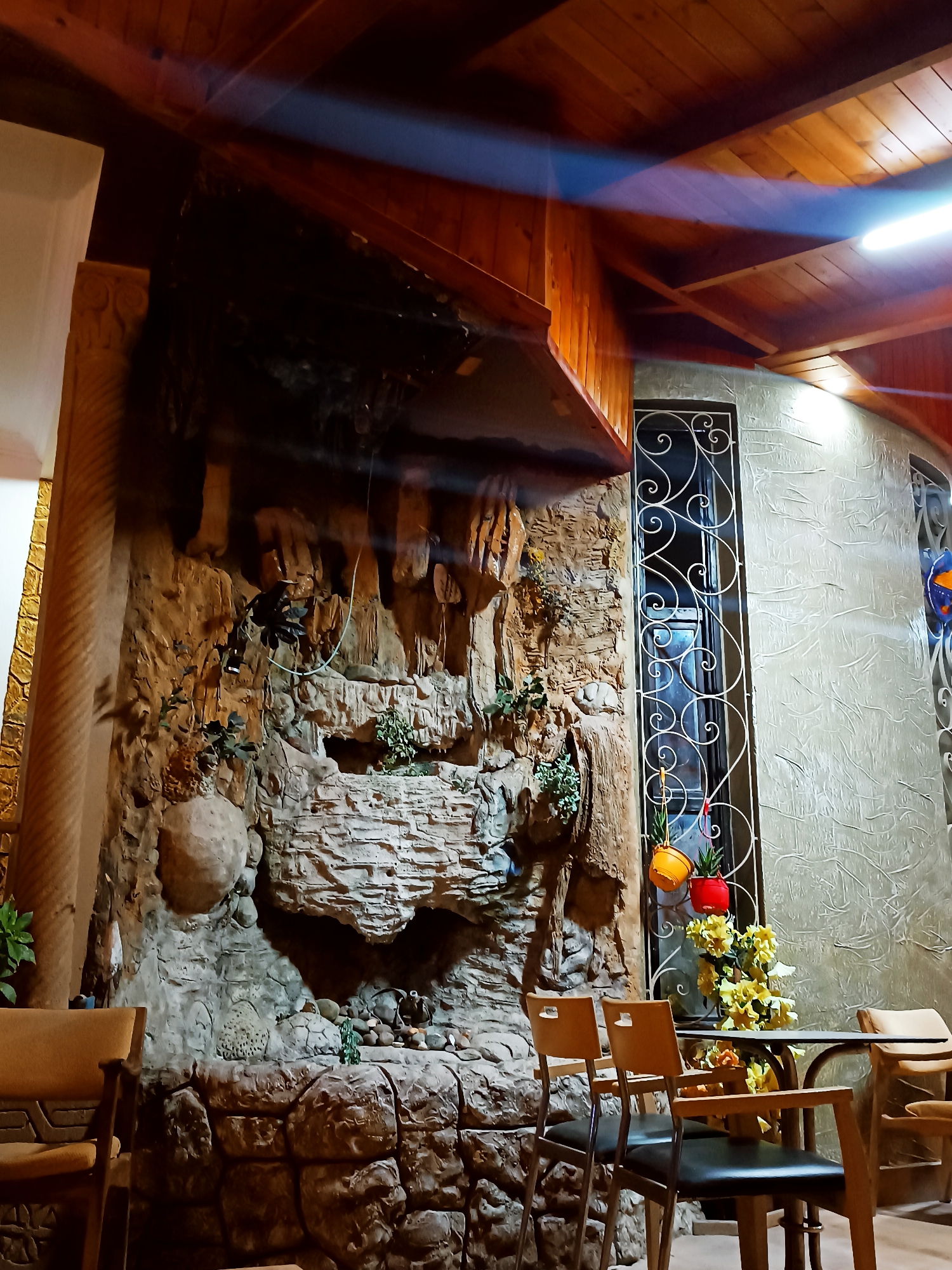 Cafe interior documented in Sidi Allal El Bahraoui, Morocco