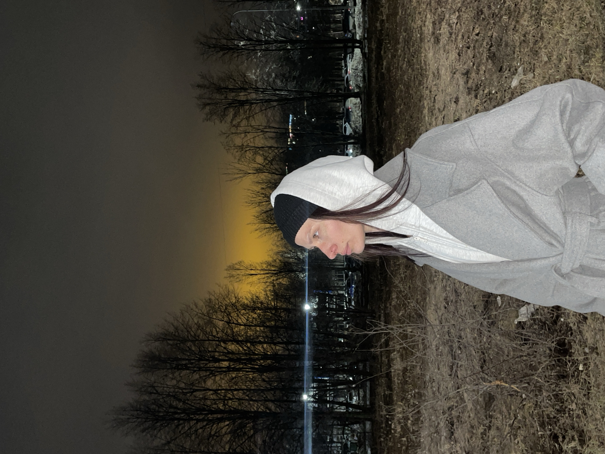 Woman in winter clothing observed in Izhevsk park