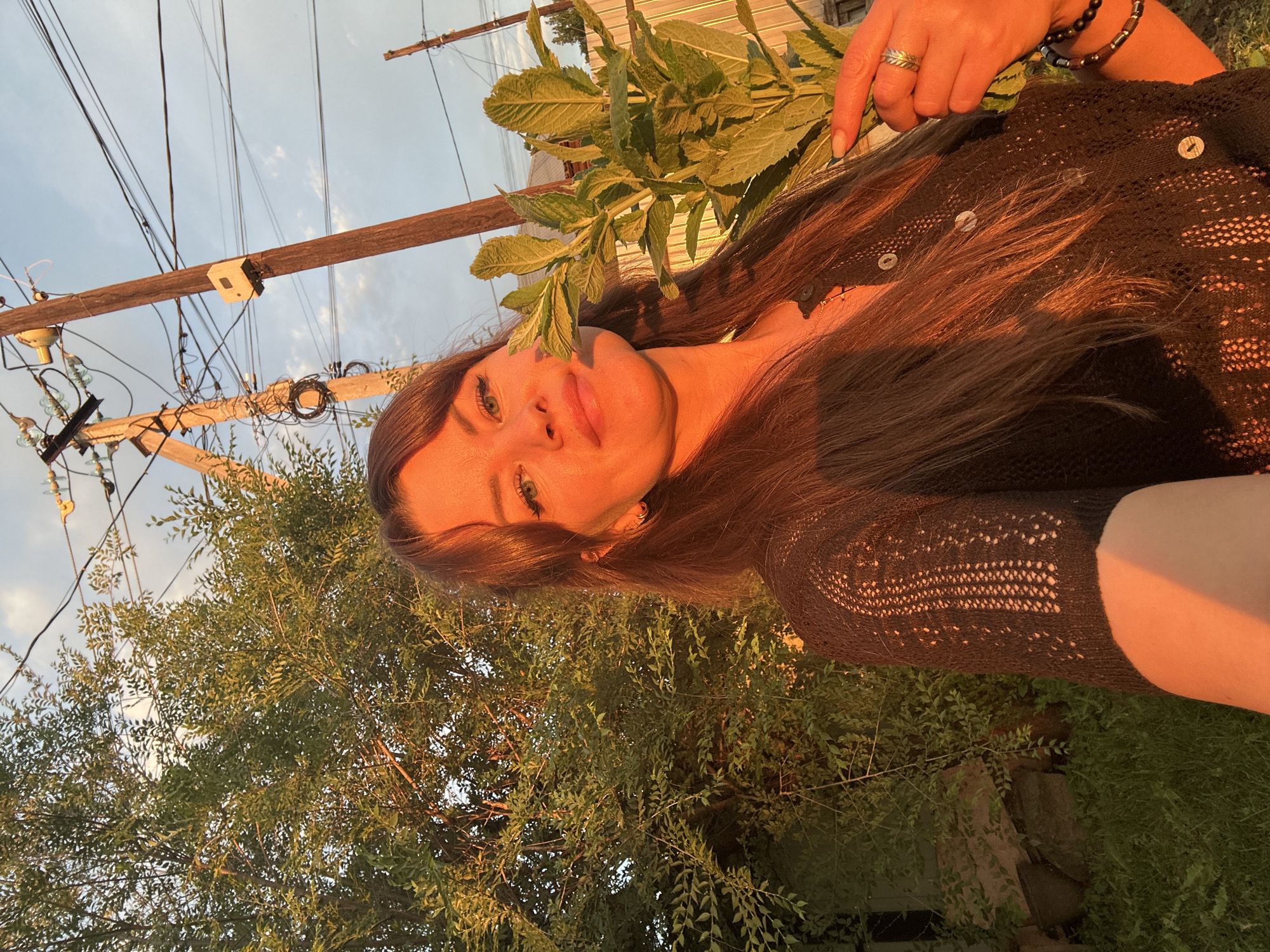 Golden hour in Chaikovsky: a dog, fresh herbs, and garden vibes