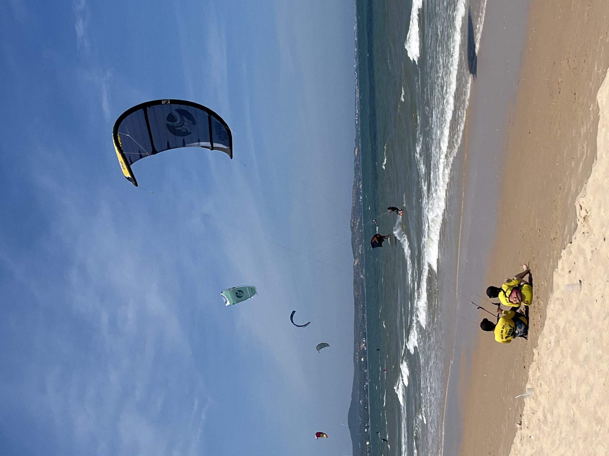 Kitesurfing morning at Mui Ne beach, Phu Thuy Ward