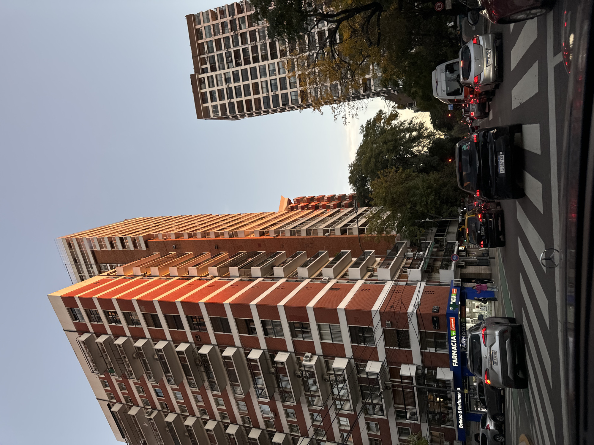 Evening traffic jam observed on Buenos Aires street
