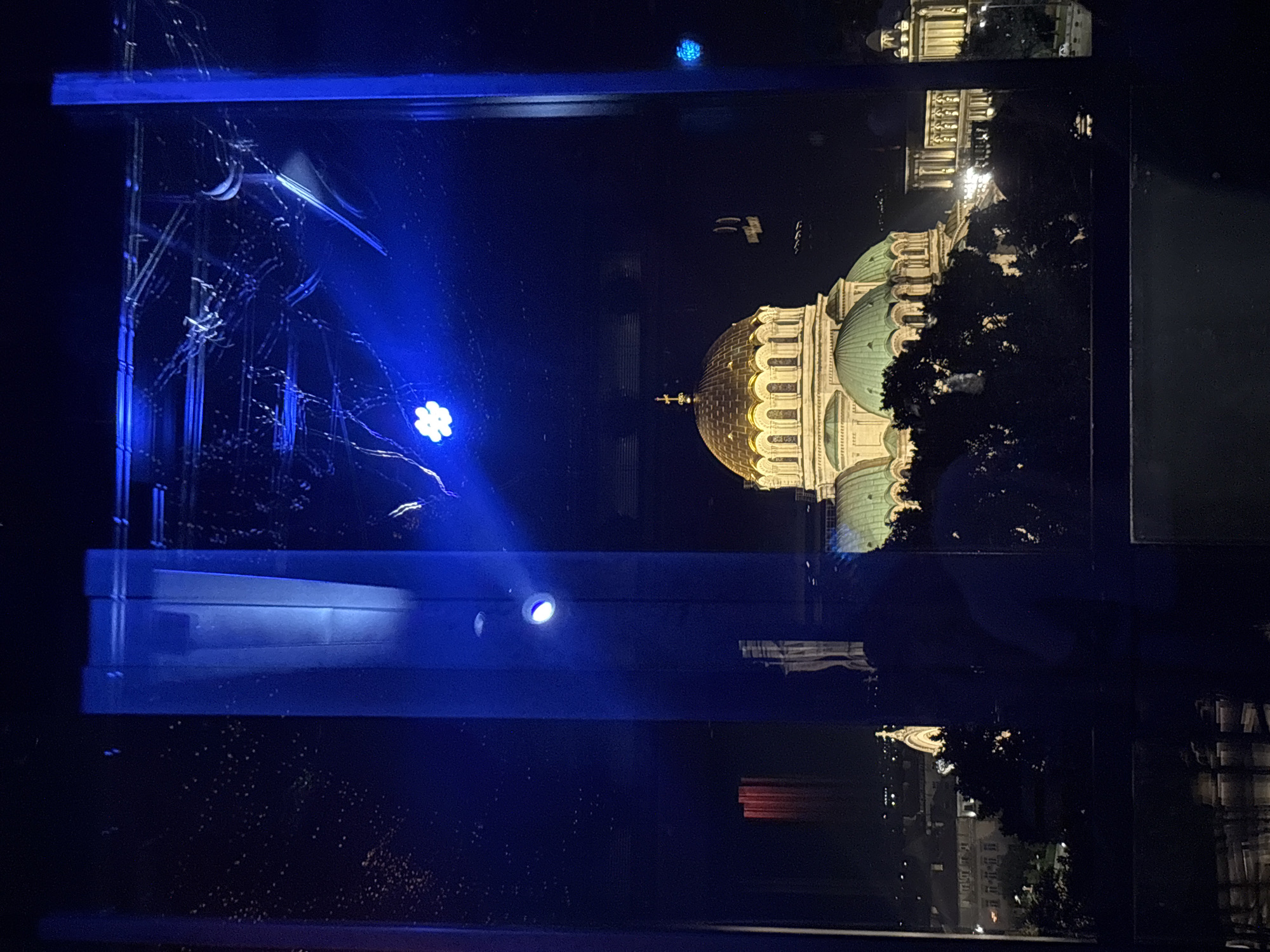 Friday night out in Sofia with cathedral views