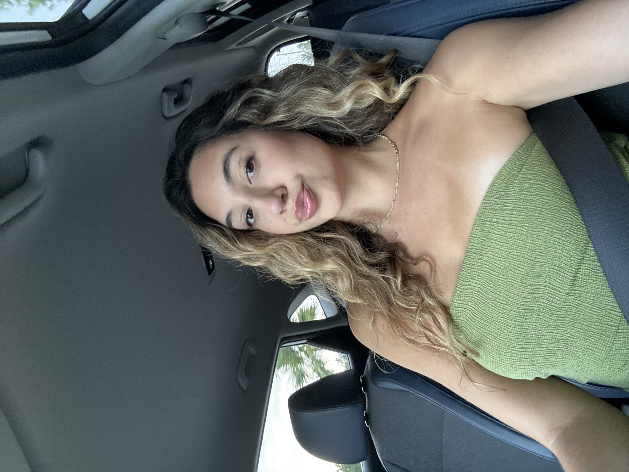In-car selfie moment near Hillsboro Beach, Florida