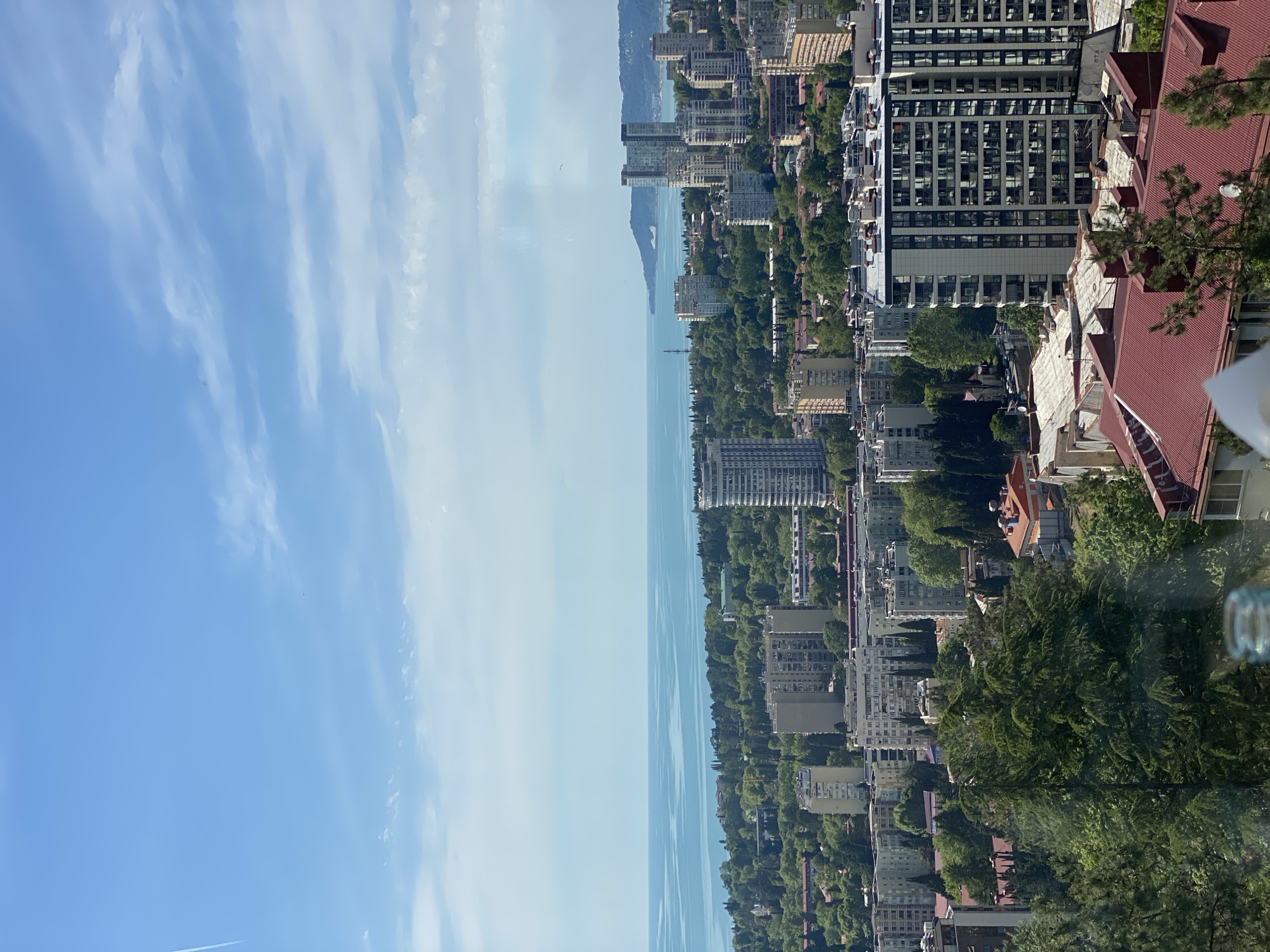 Clear skies observed over Sochi coastline overlooking Black Sea