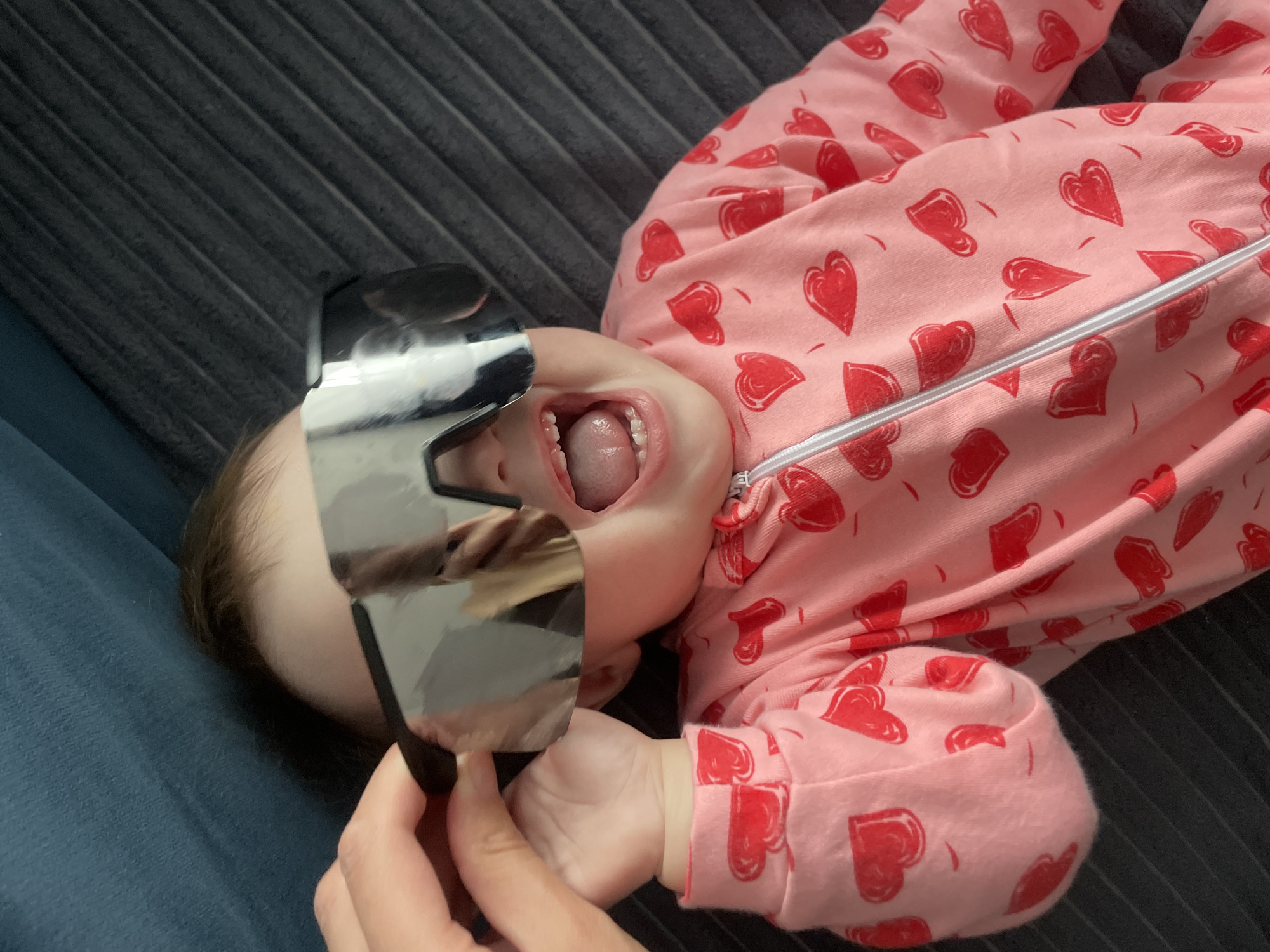 Family moments documented in Russian home during morning playtime