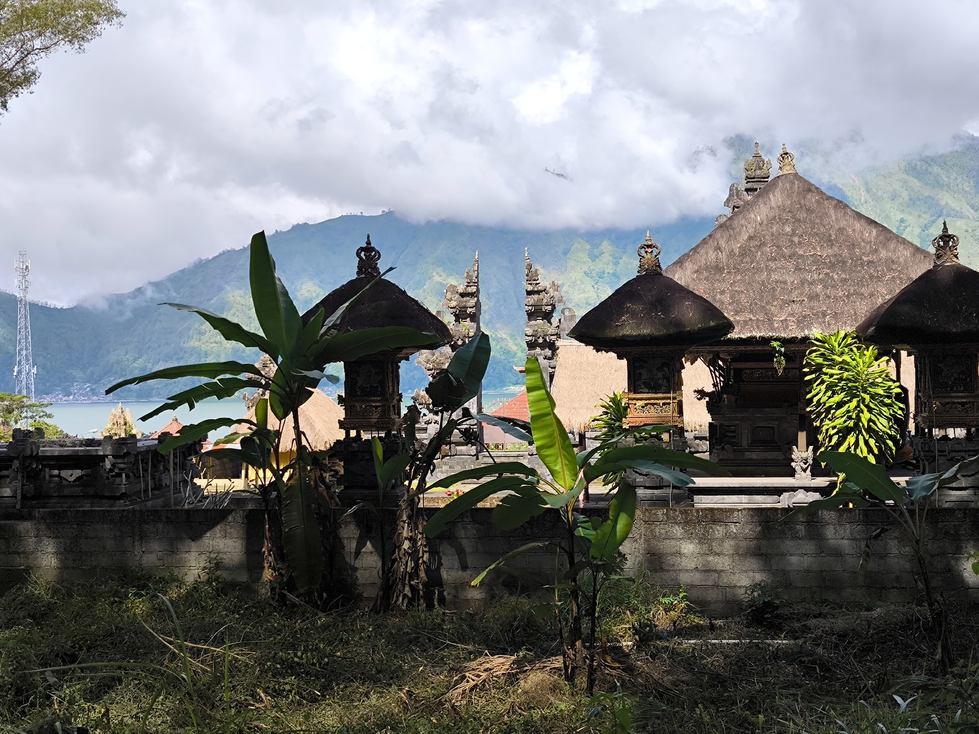 Traditional Balinese temple complex documented in Kintamani, Indonesia