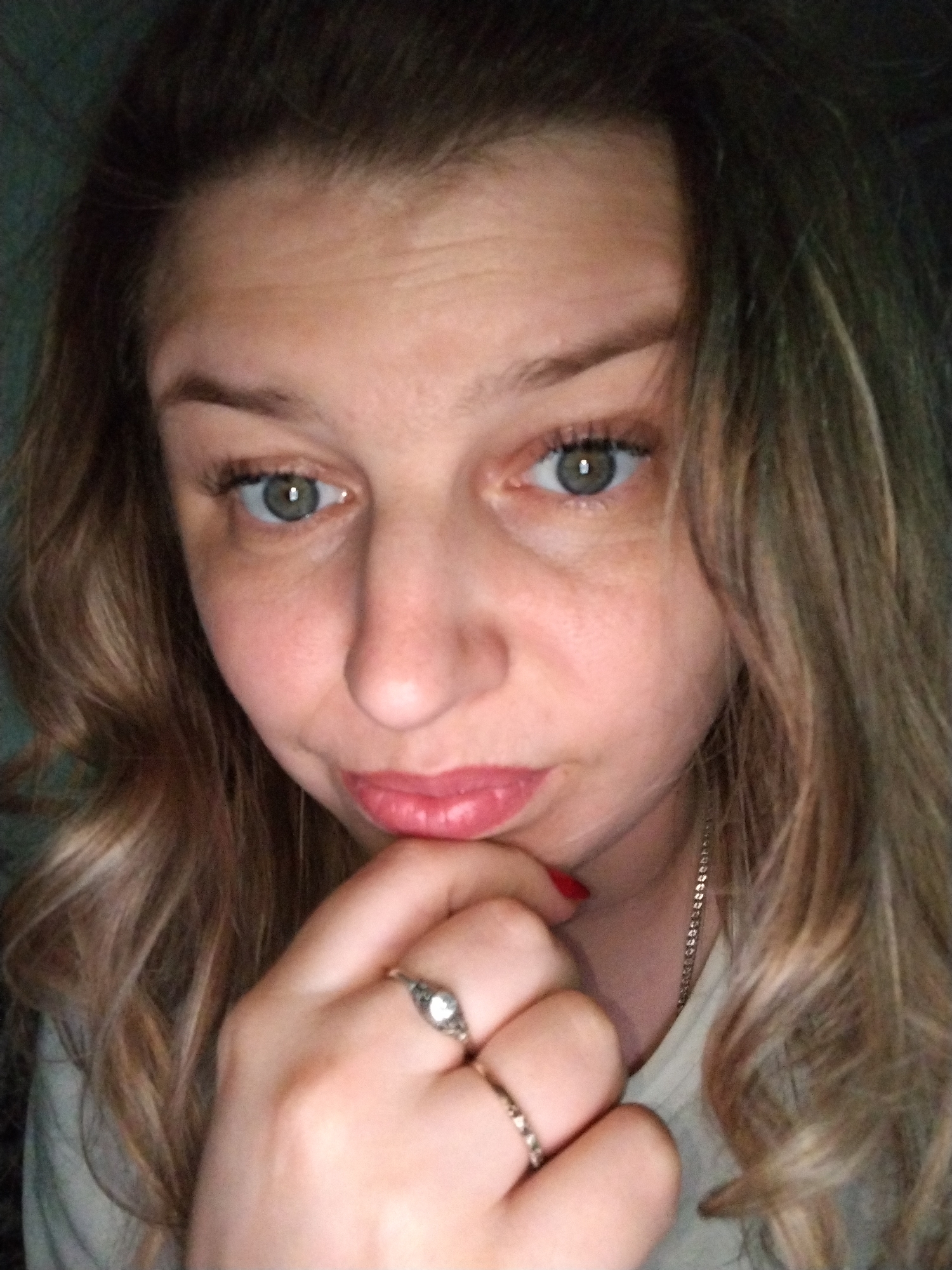 Woman takes selfie in Rusanovo, Russia