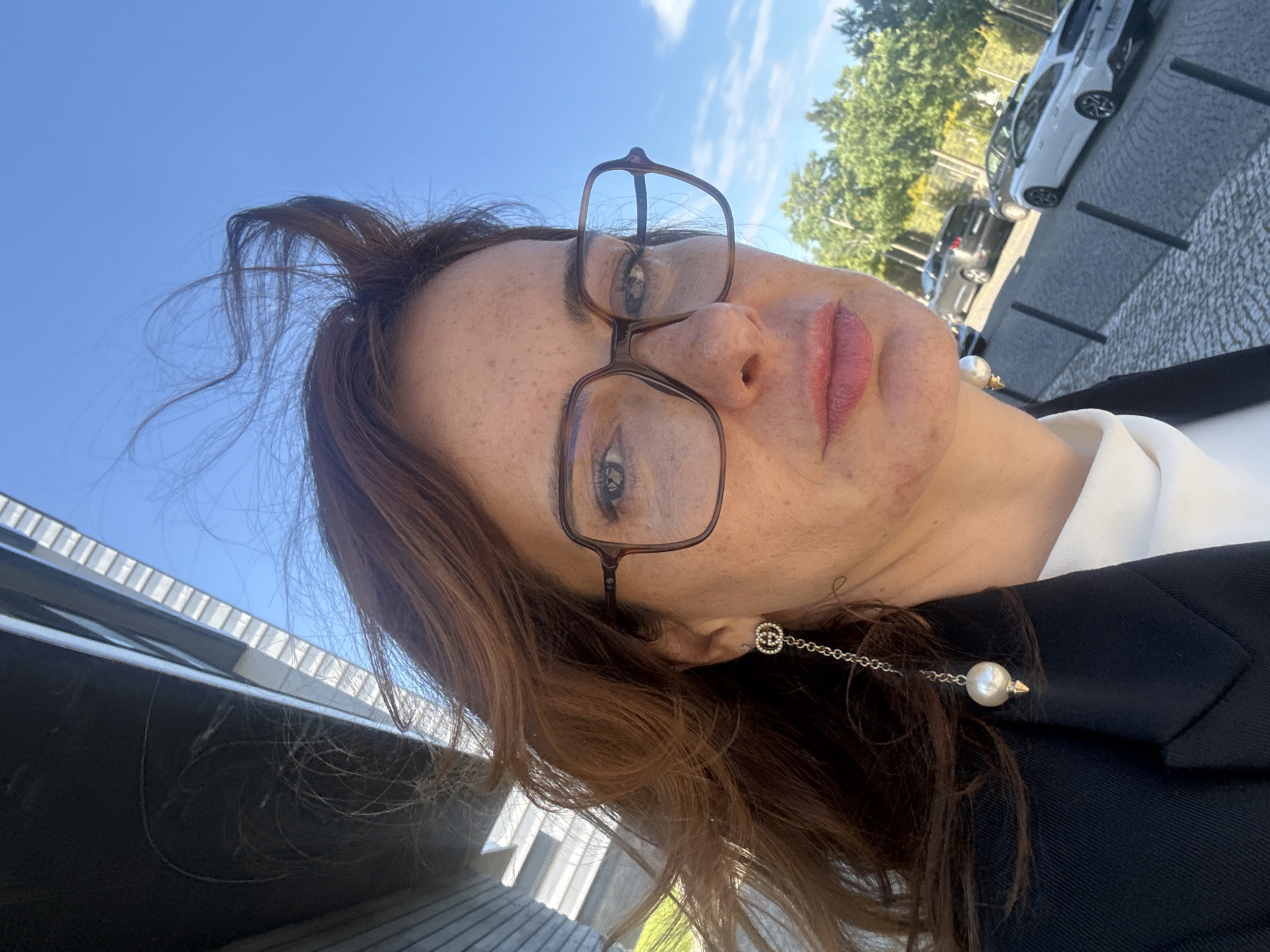 Woman Takes Selfie in Loures, Portugal