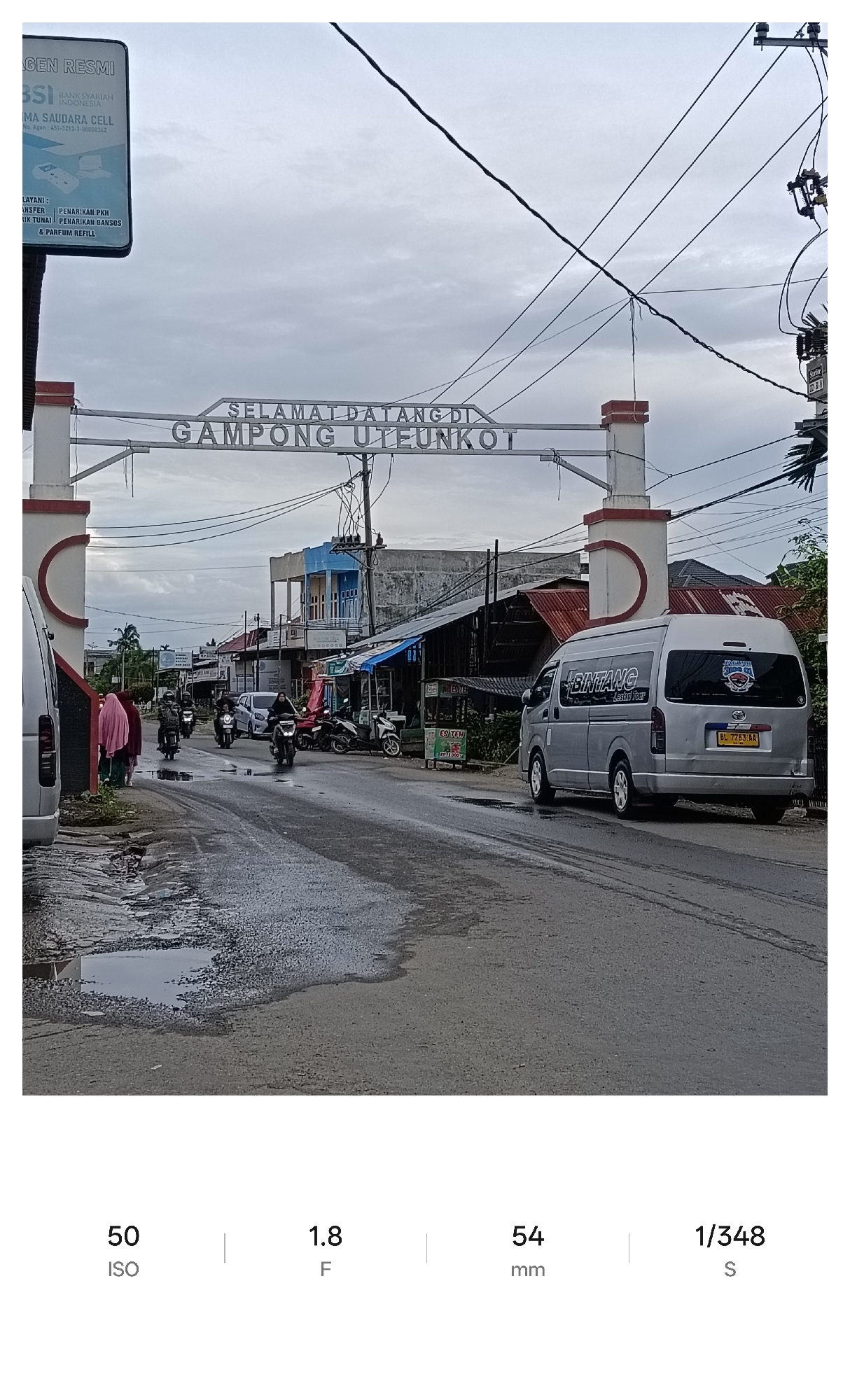 Early morning documentation of street scenes in Lhokseumawe neighborhood