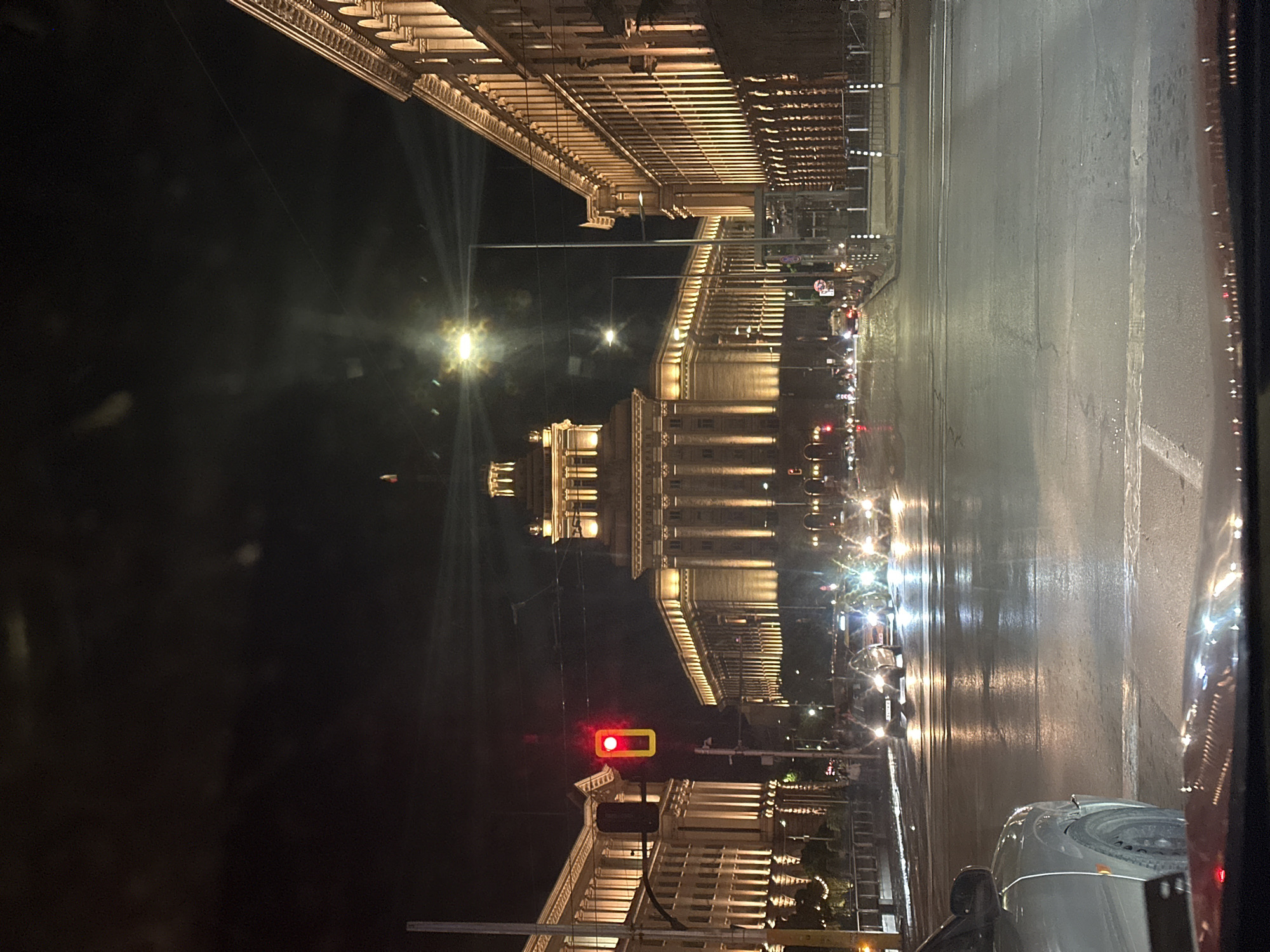 Evening street scenes and restaurant activity documented in Sofia