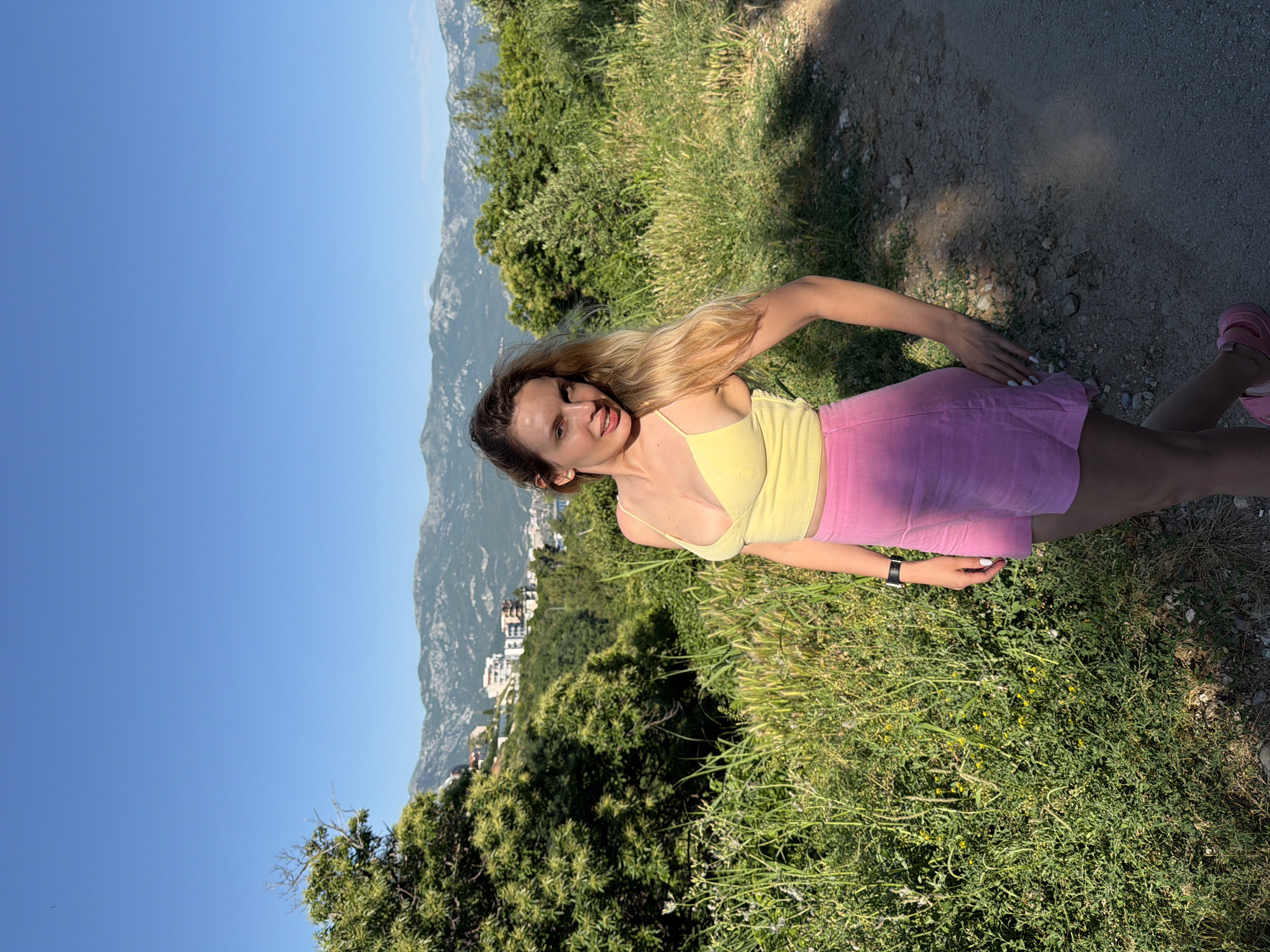 Woman and child enjoy afternoon moments in Budva