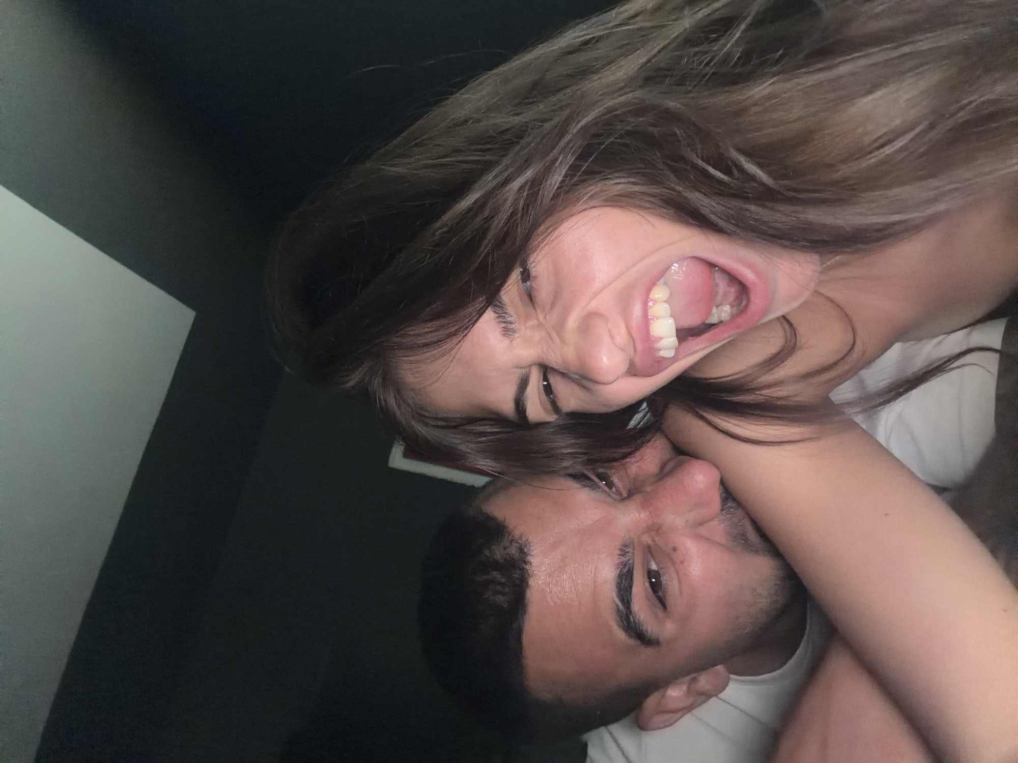 Couple captured in animated bedroom moments during 9-minute timespan