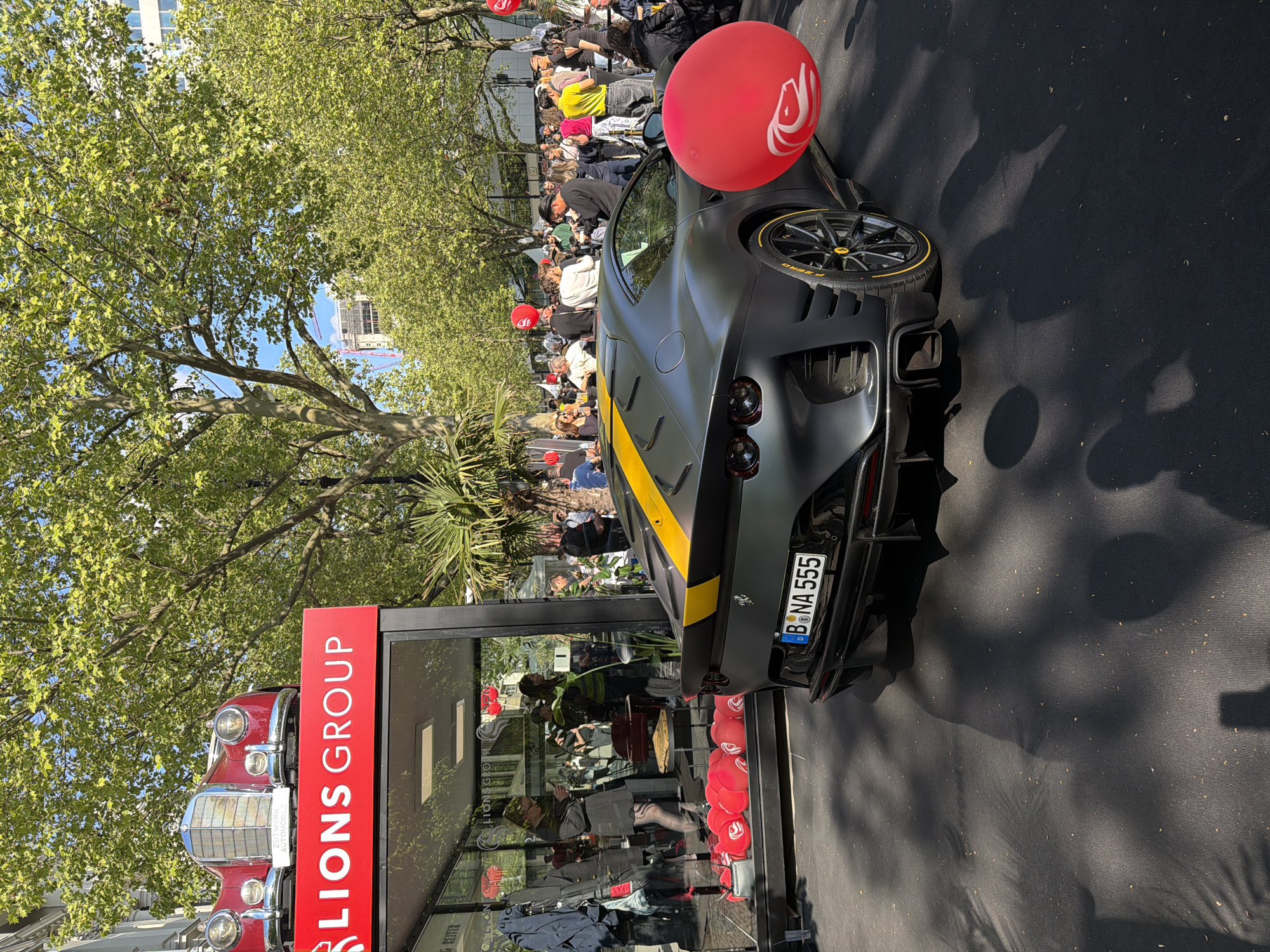 Sports car displayed at public event in Berlin