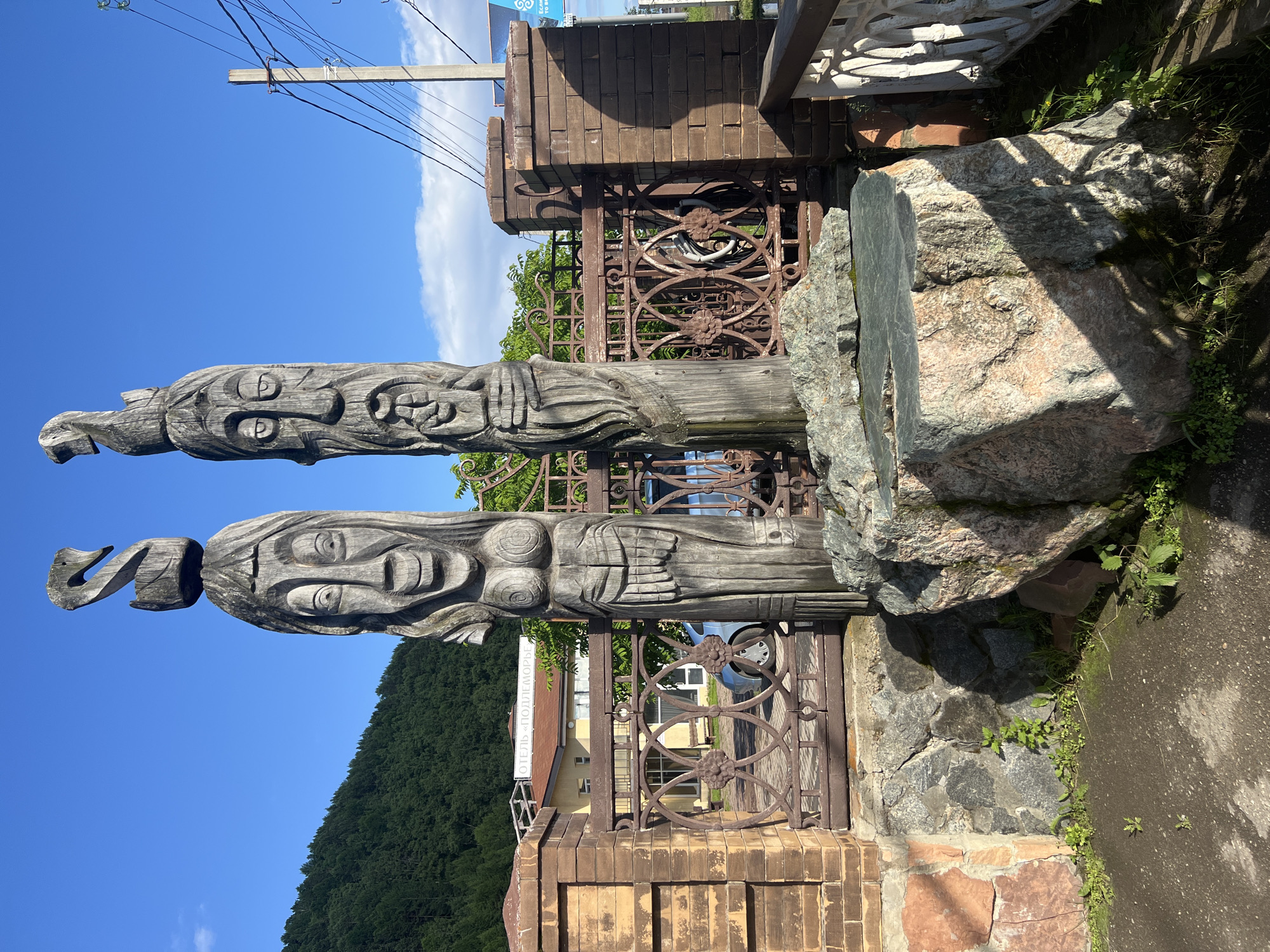 Folk art and open water along the shores of Lake Baikal