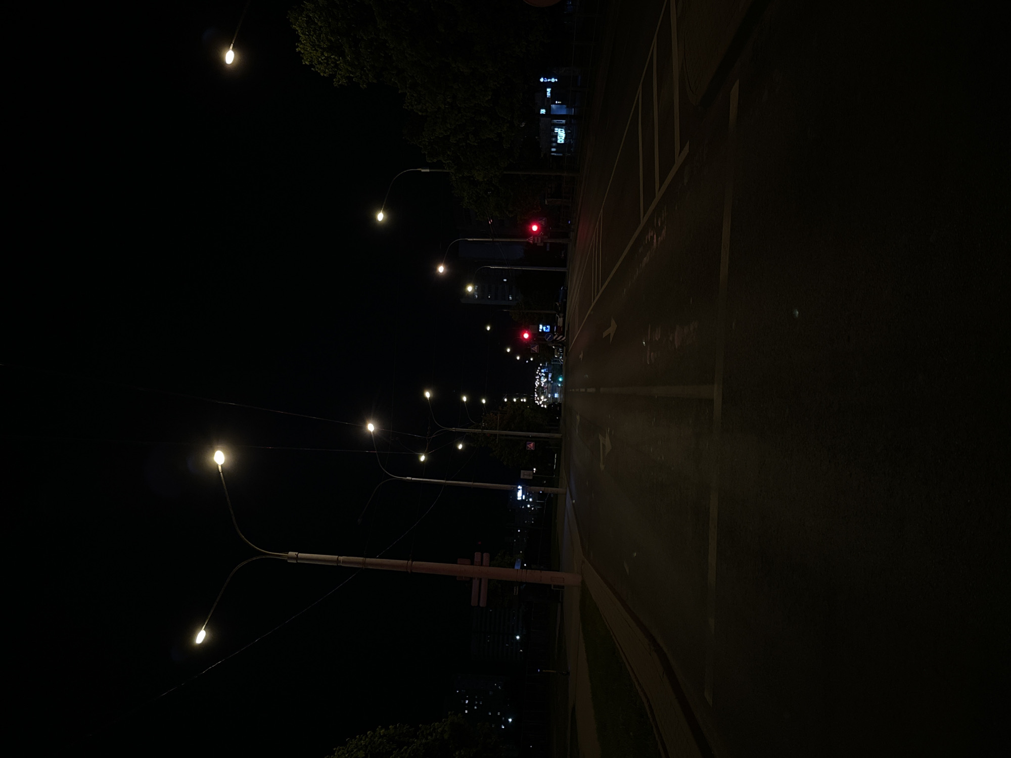 Nighttime urban scenes documented across Minsk, Belarus