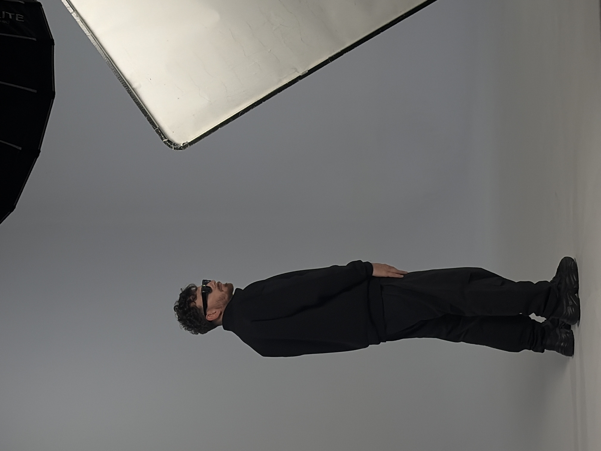 Man in tracksuit photographed in studio setup near Sofia