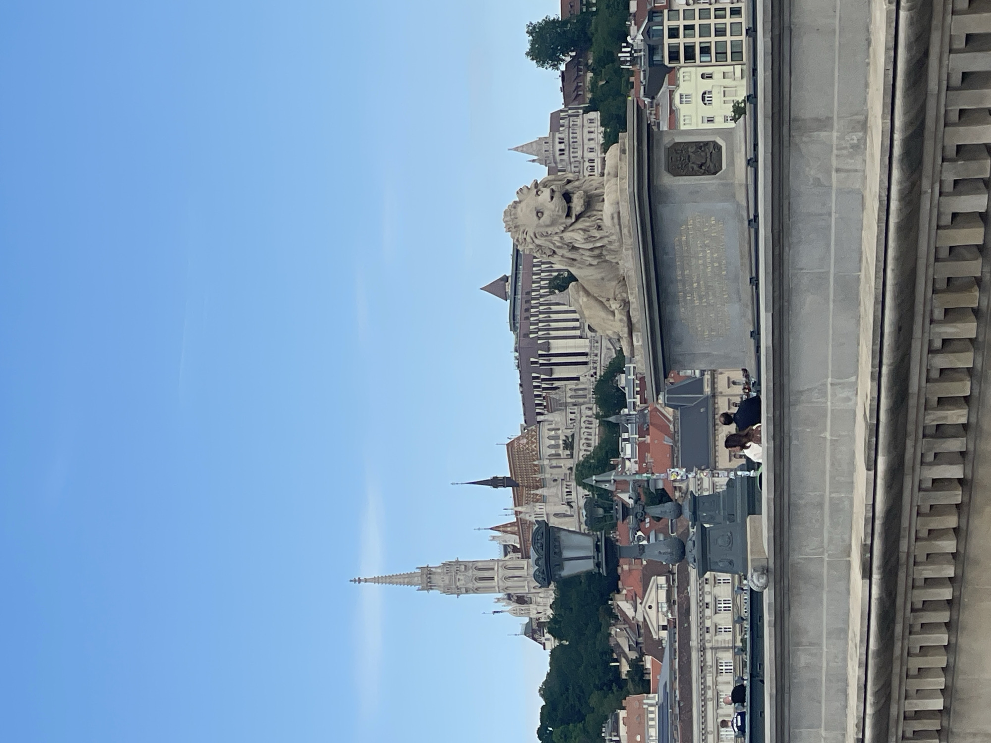 Tourist documents Budapest monuments near Parliament and Matthias Church