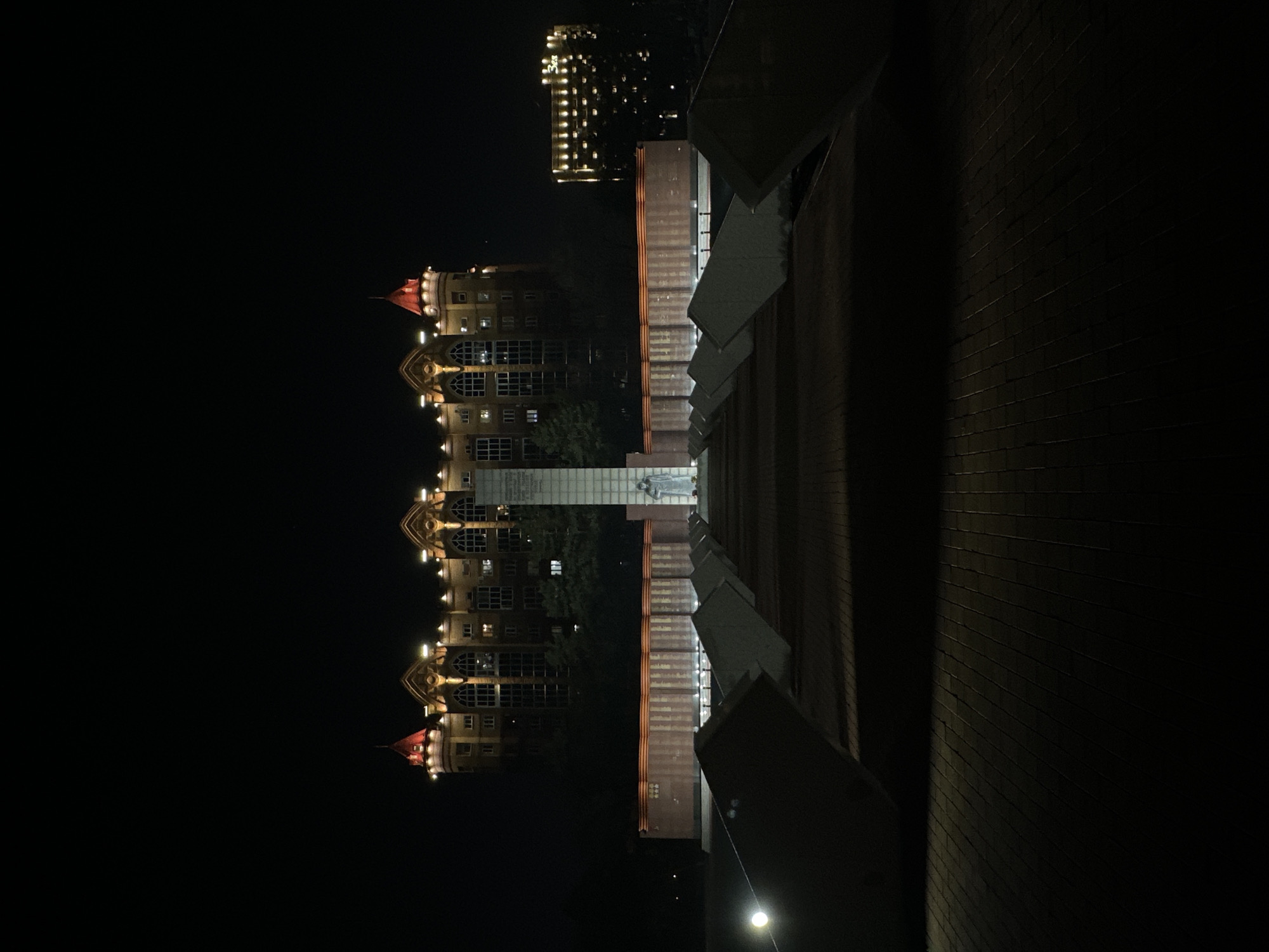 Nighttime war memorial documented in Blagoveshchensk, Russia