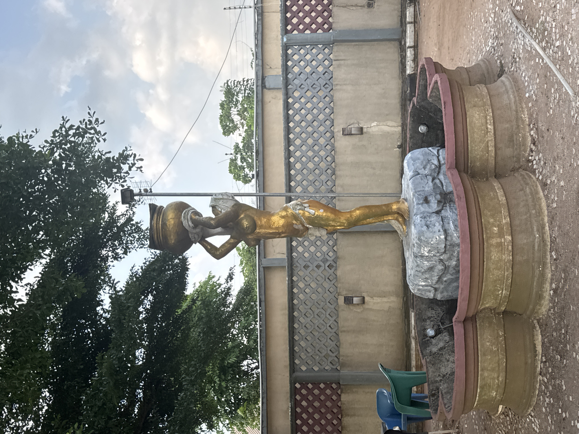 Golden statue, outdoor scenes documented in Ihiagwa, Nigeria