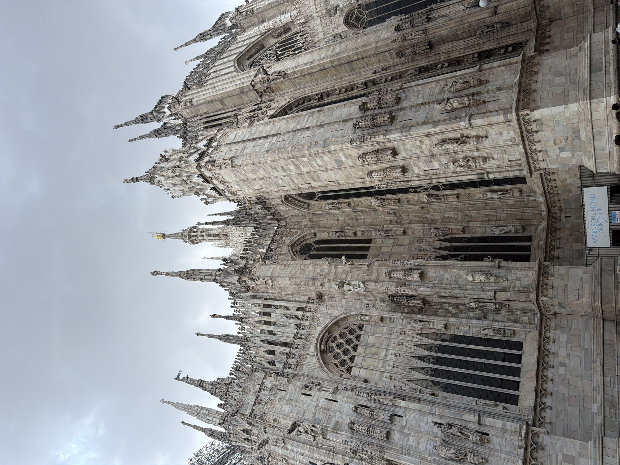 Around Milan's Duomo on a busy summer afternoon