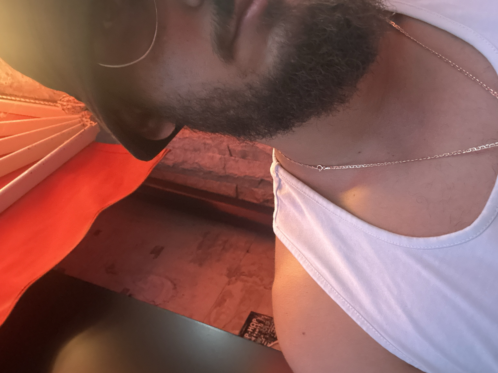 Close-up self-portrait with bucket hat in Veliko Tarnovo