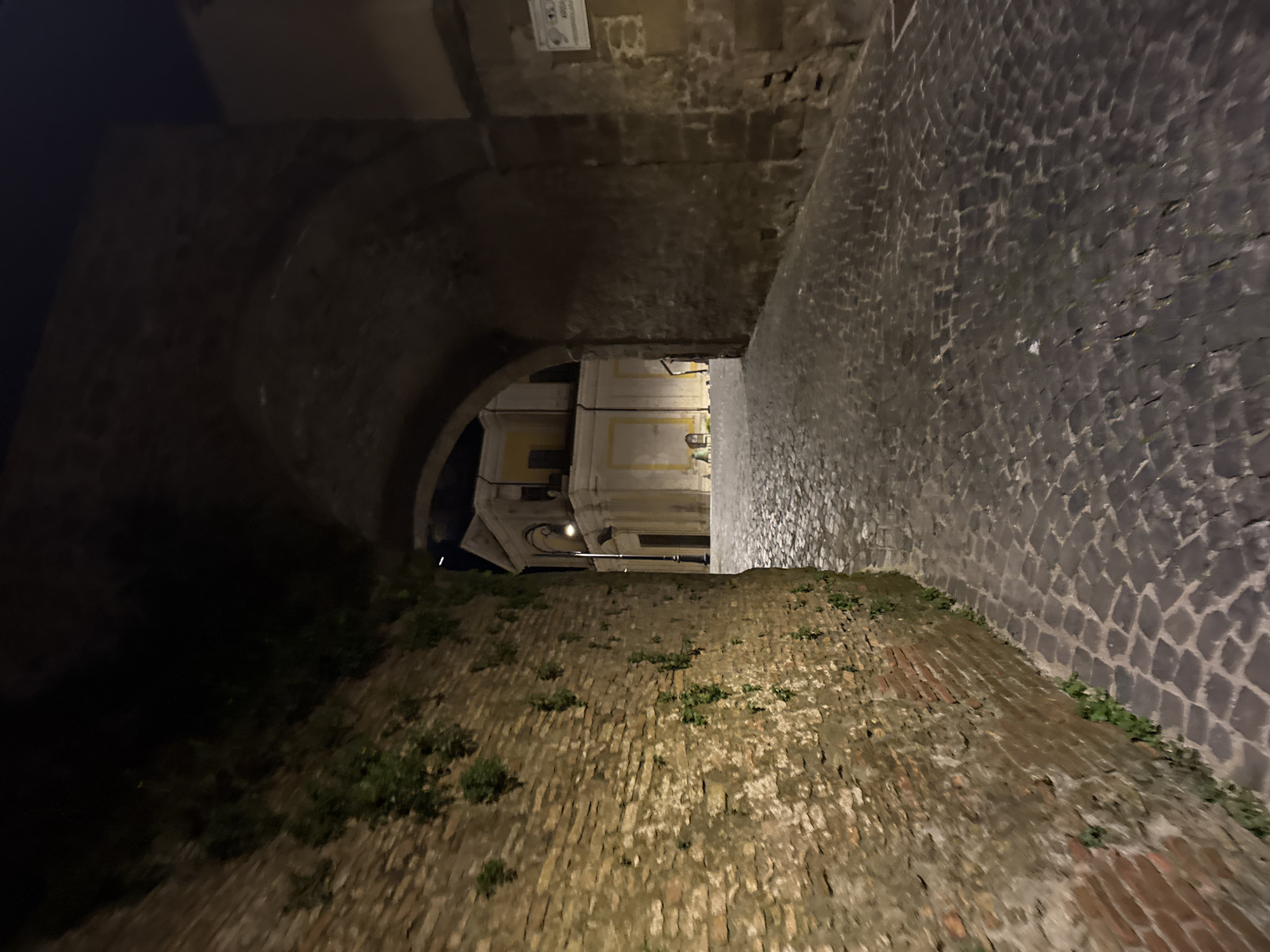 Nighttime photo walk documents historic Italian town streets