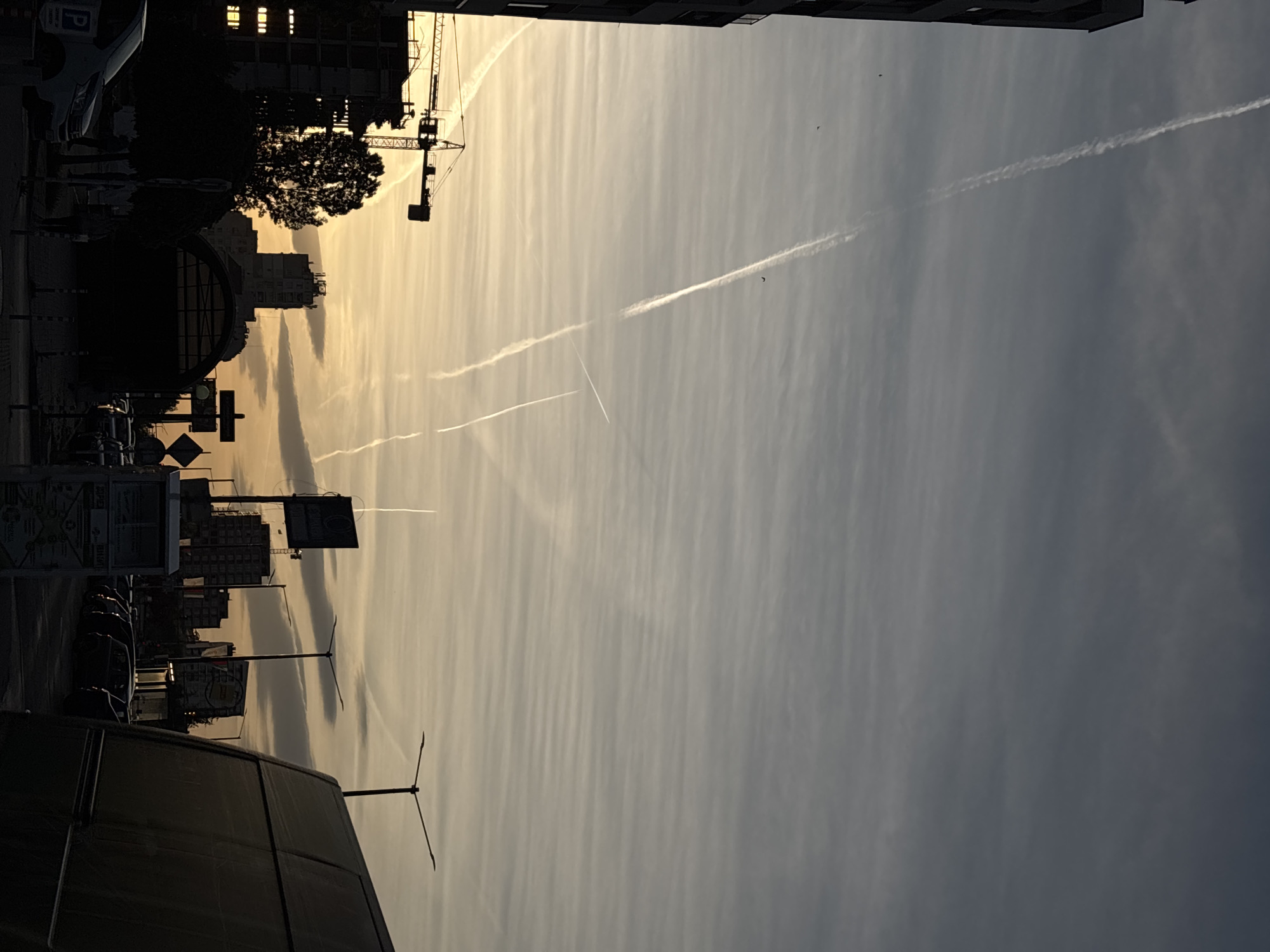 Evening street scenes documented across Sofia during sunset hour