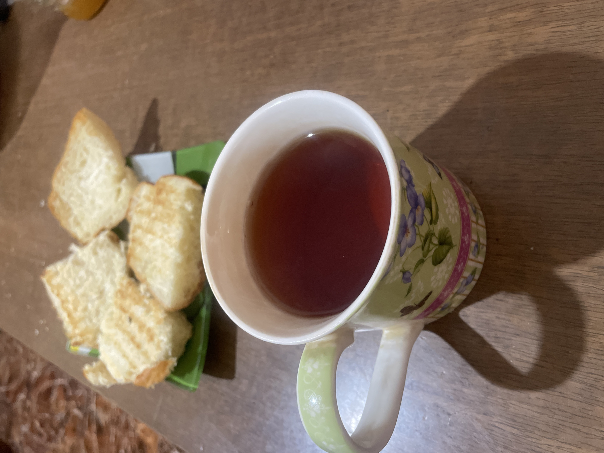 Morning coffee and grilled bread captured in Yerevan