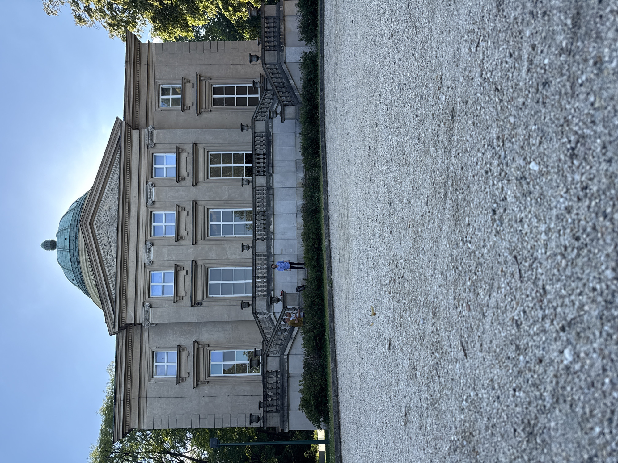 Up close with a Warsaw neoclassical landmark on a sunny afternoon