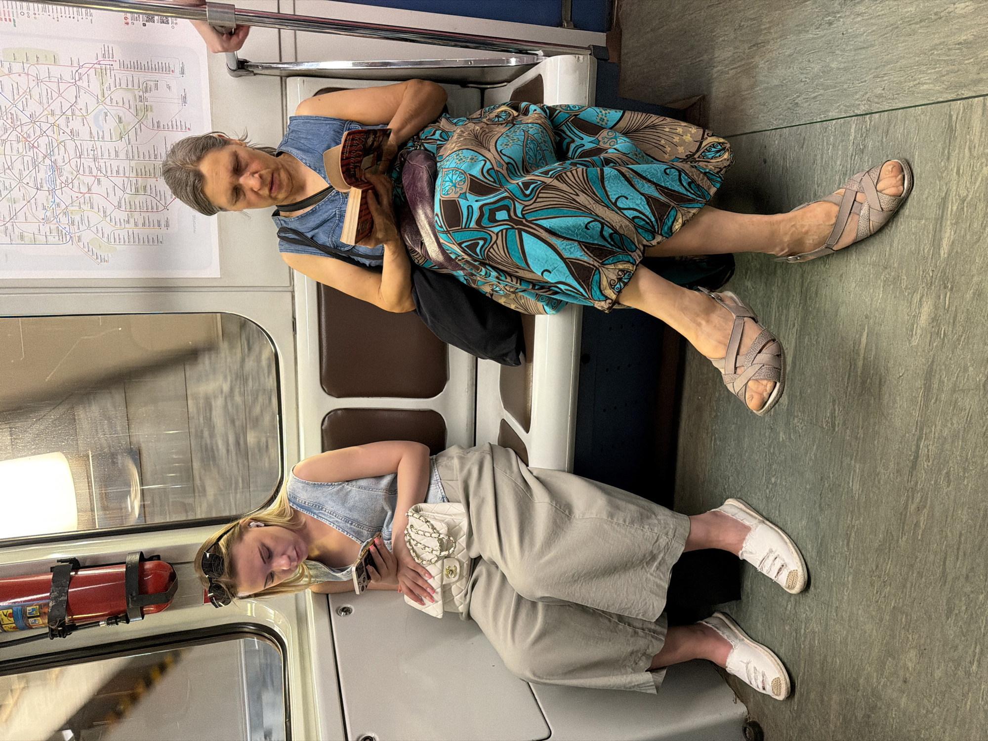 Morning commute scenes across the Moscow Metro