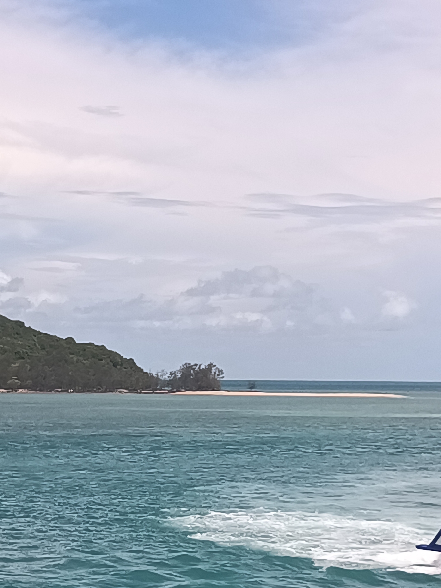 Ferry operates in Thong Sala waters during early morning hours