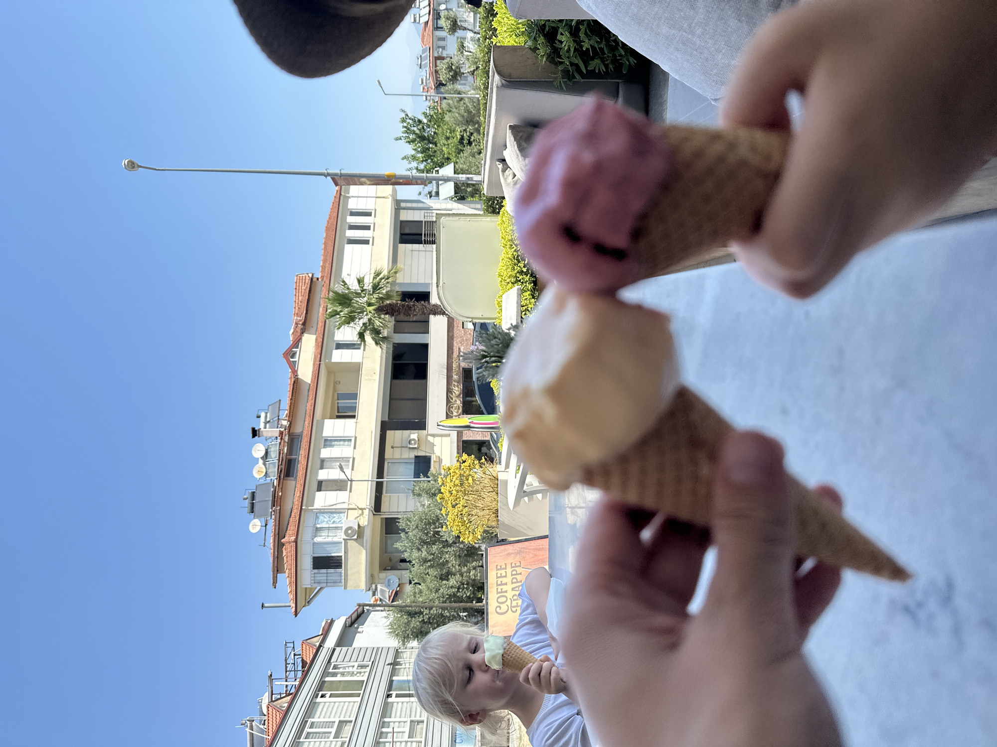 Ice cream cones on a bright Fethiye morning