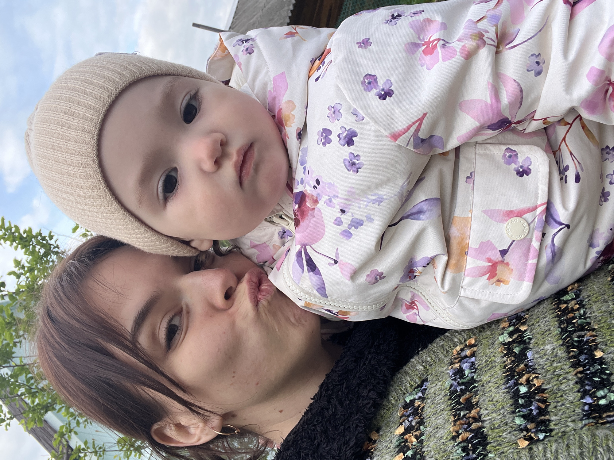 Family barbecue gathering with baby in Мшинская, Russia