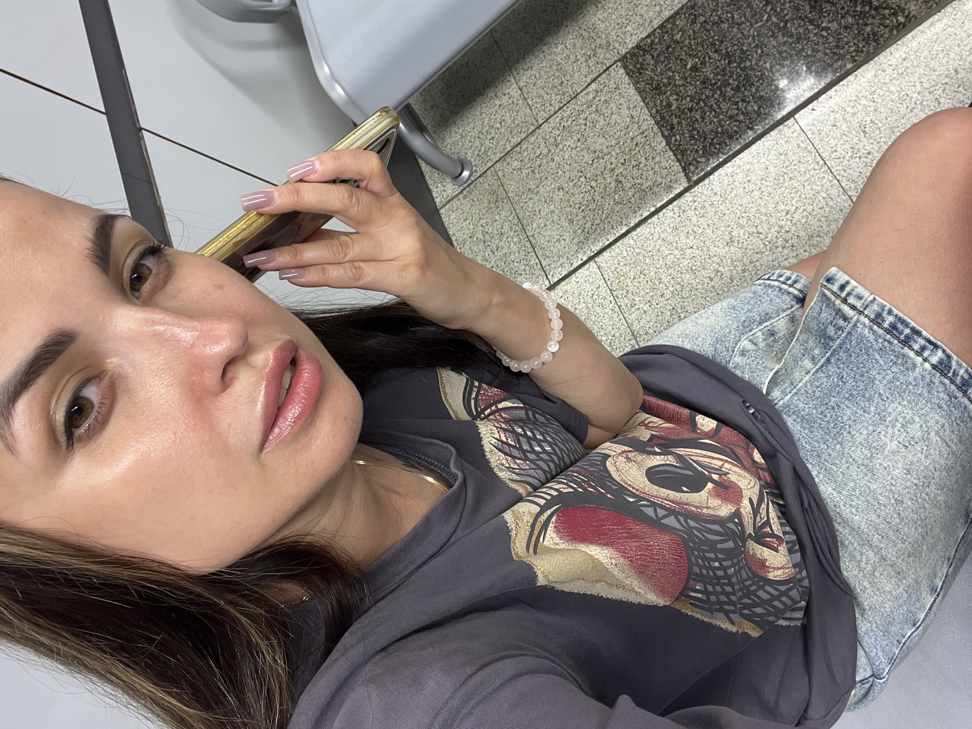 Travel day selfies across airport, cafe, and car locations