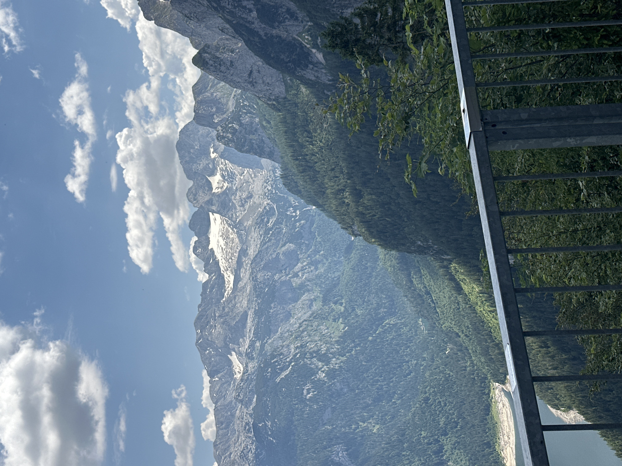 Summer morning hiking and sightseeing around Gosau's alpine meadows