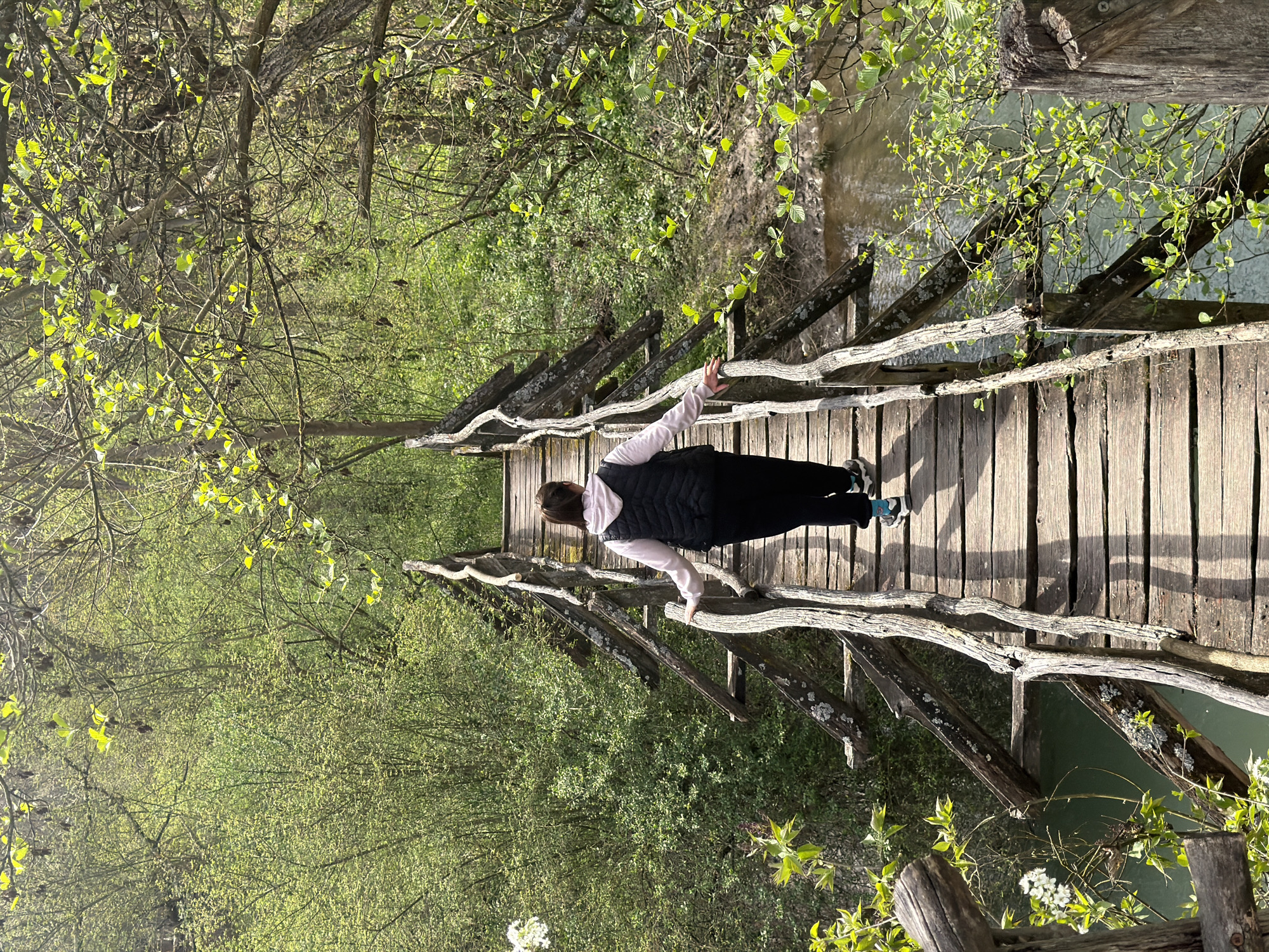 Morning scenes documented along wooded waterway near Lukovit, Bulgaria