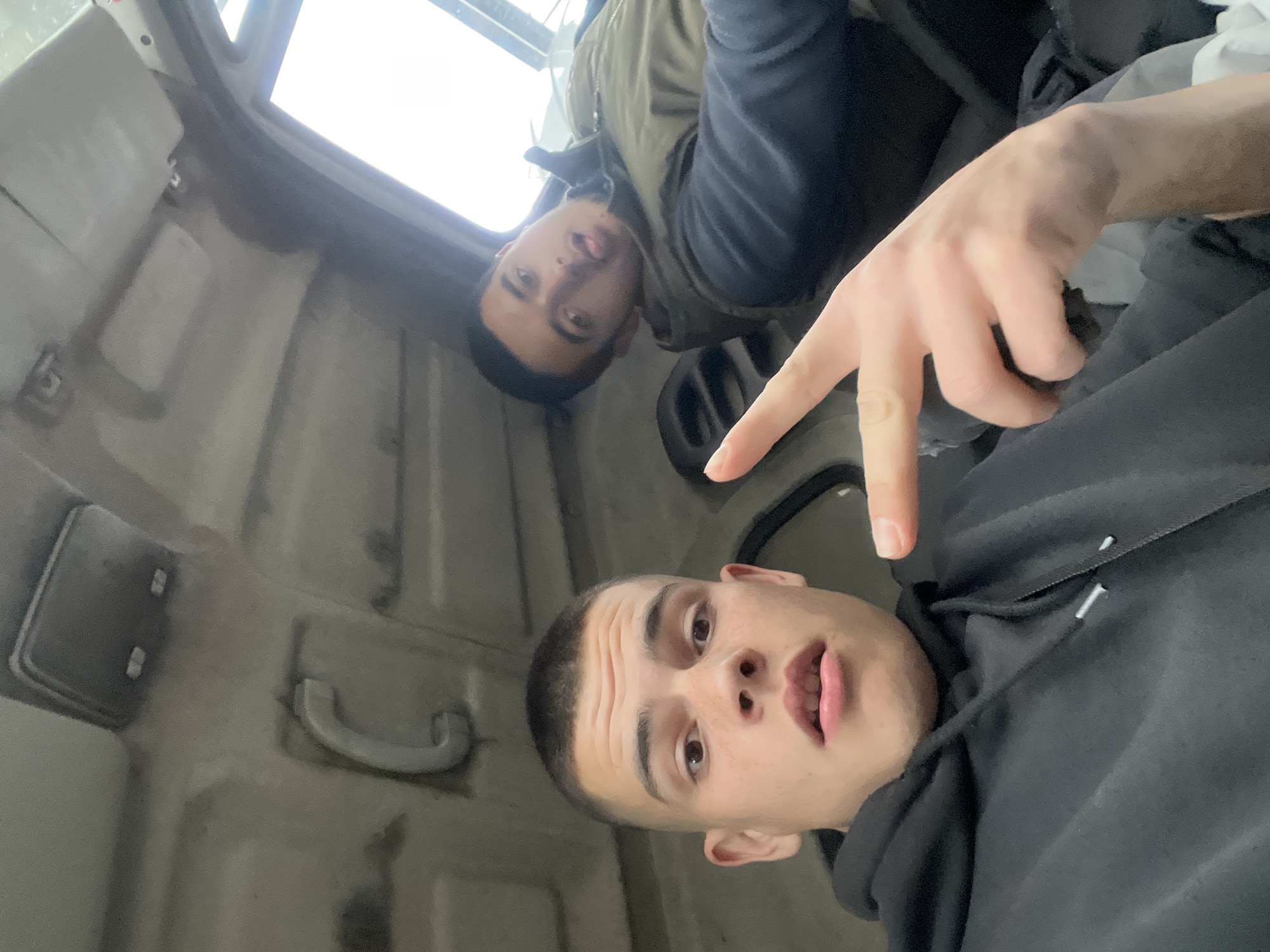 Two men take selfie in Sopot, Bulgaria
