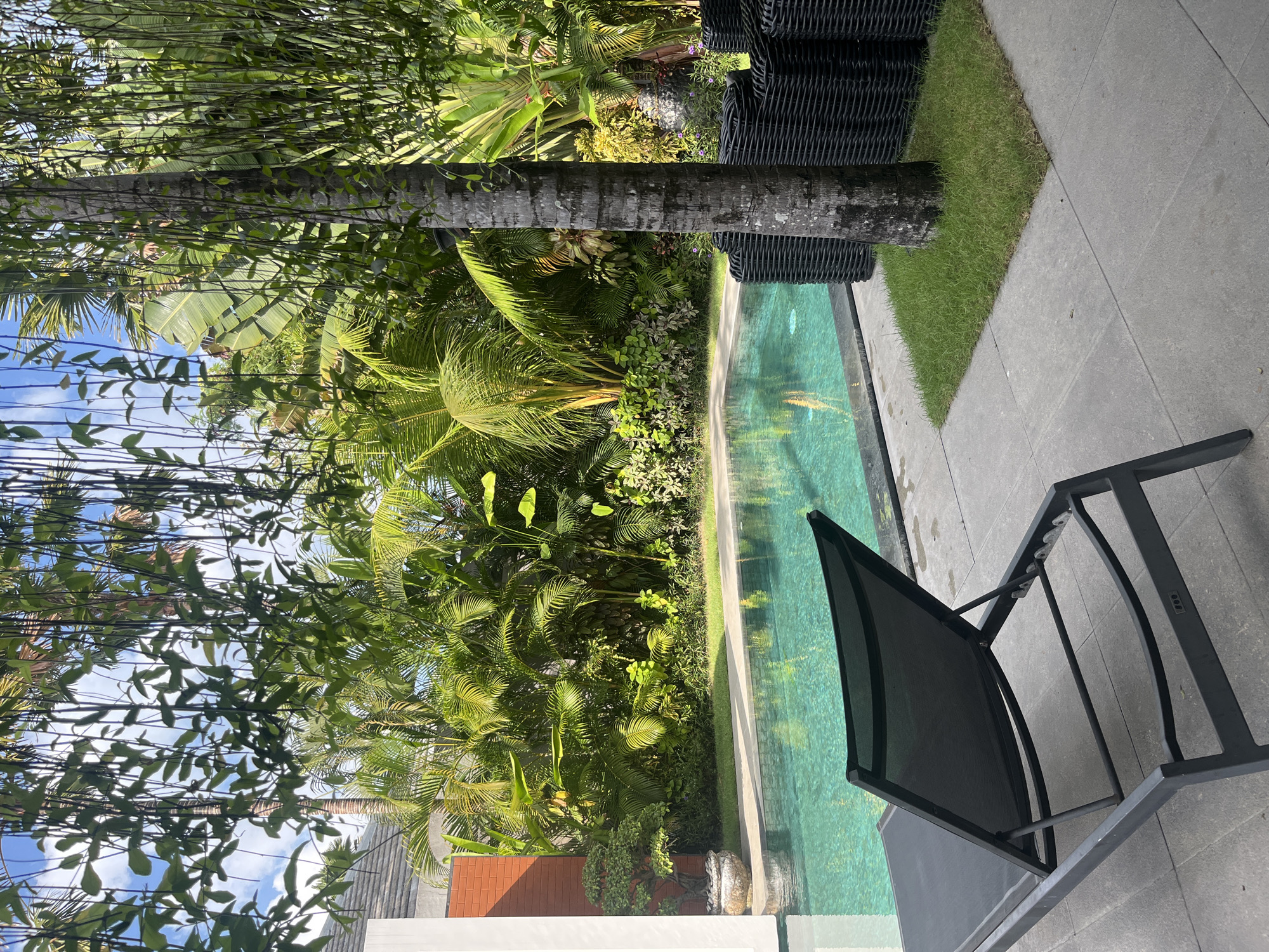 Early morning poolside and beach scenes documented in North Kuta