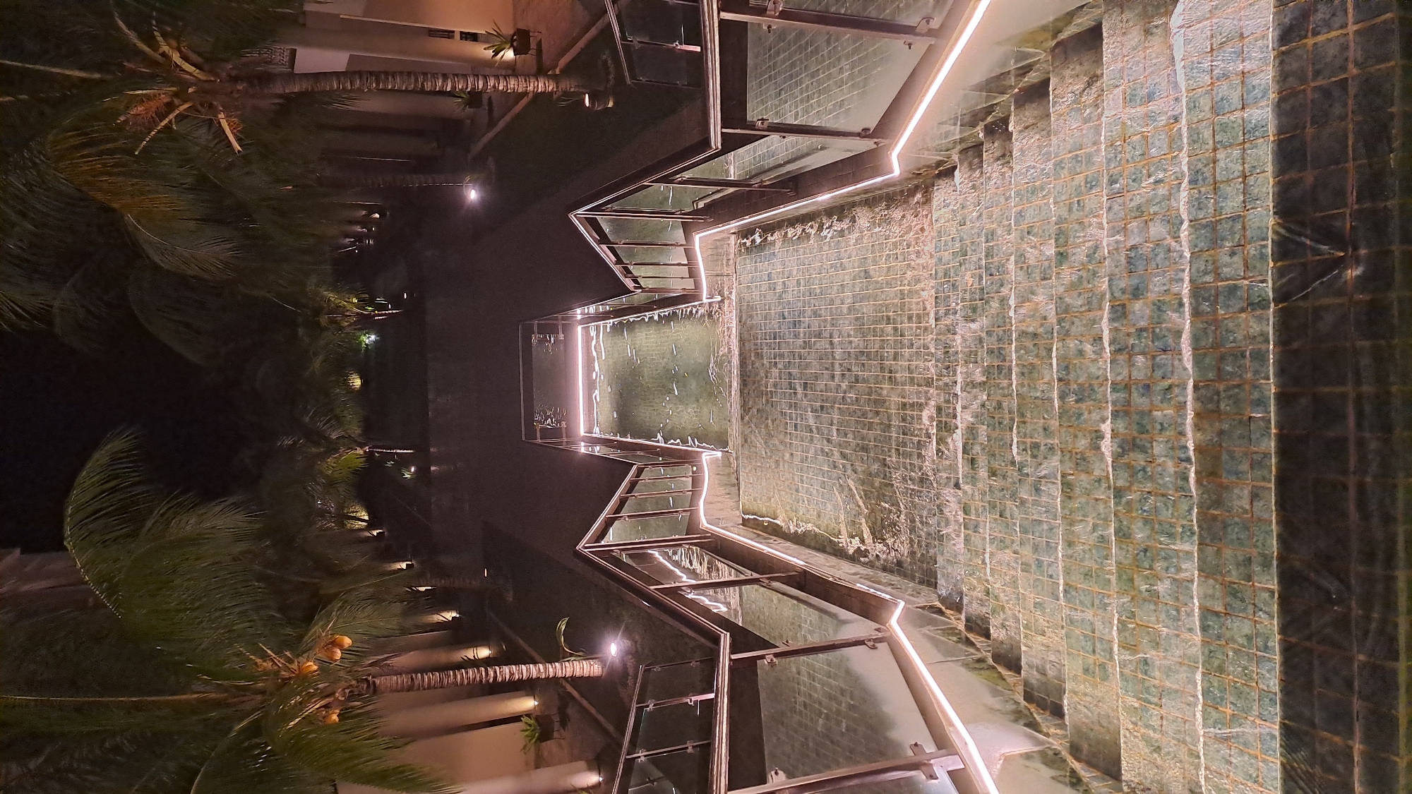 Nighttime resort grounds in Aceh, Indonesia