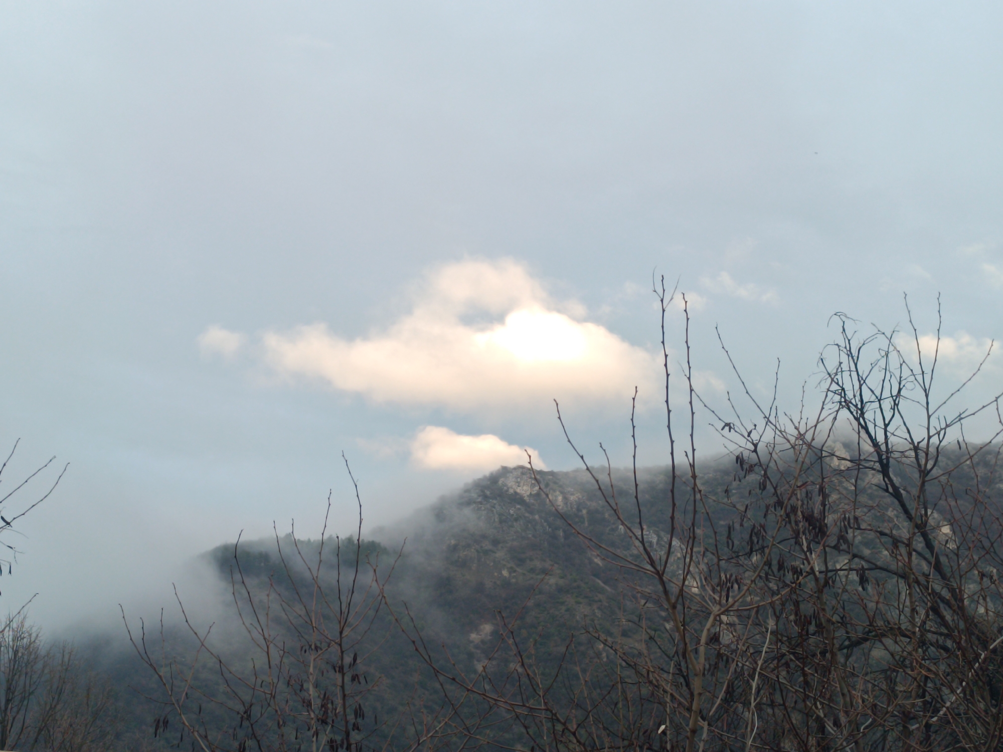 Foggy mountain views captured across Bulgarian countryside