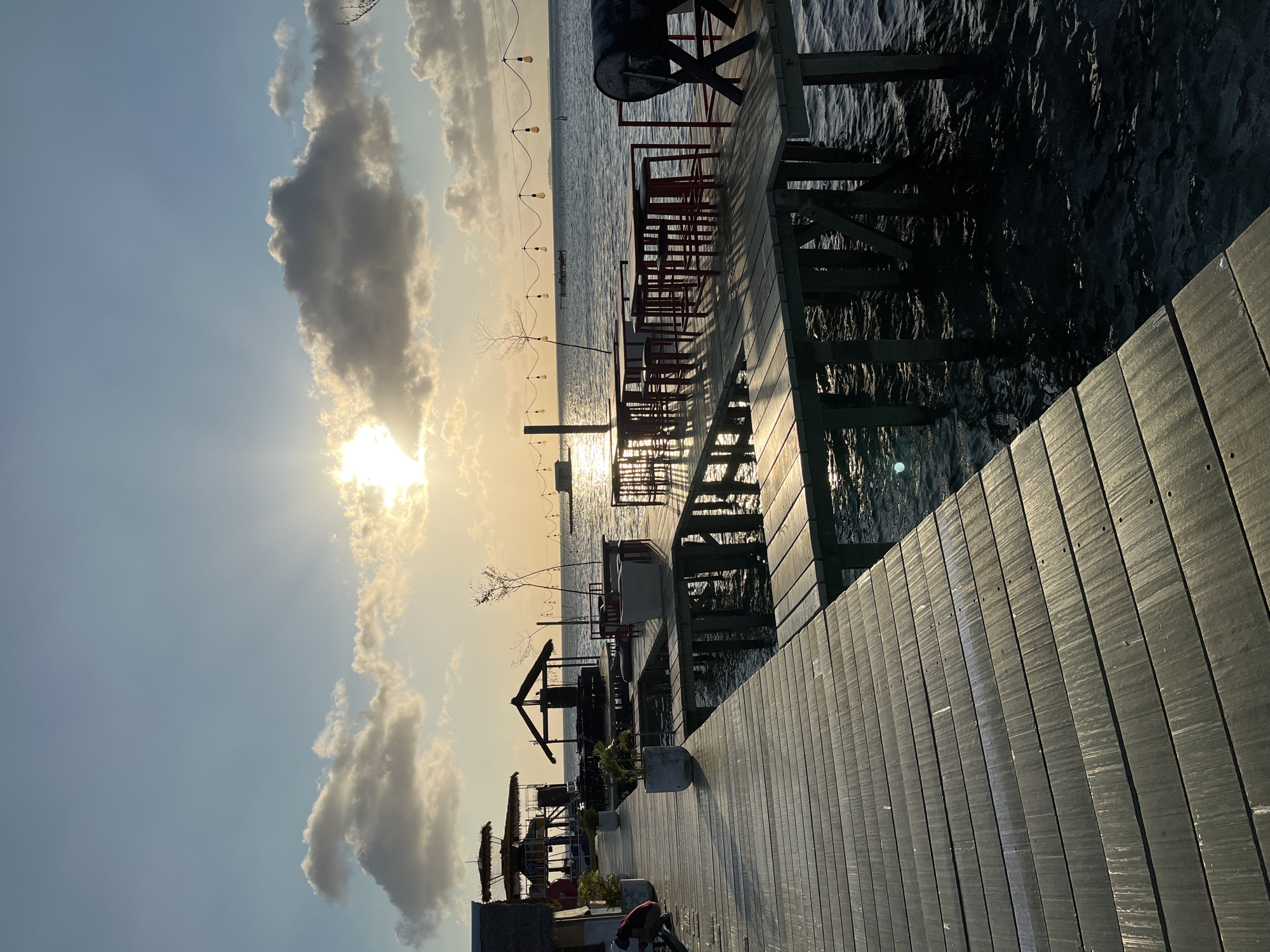 Sunset hour across Karimunjawa's piers and waters