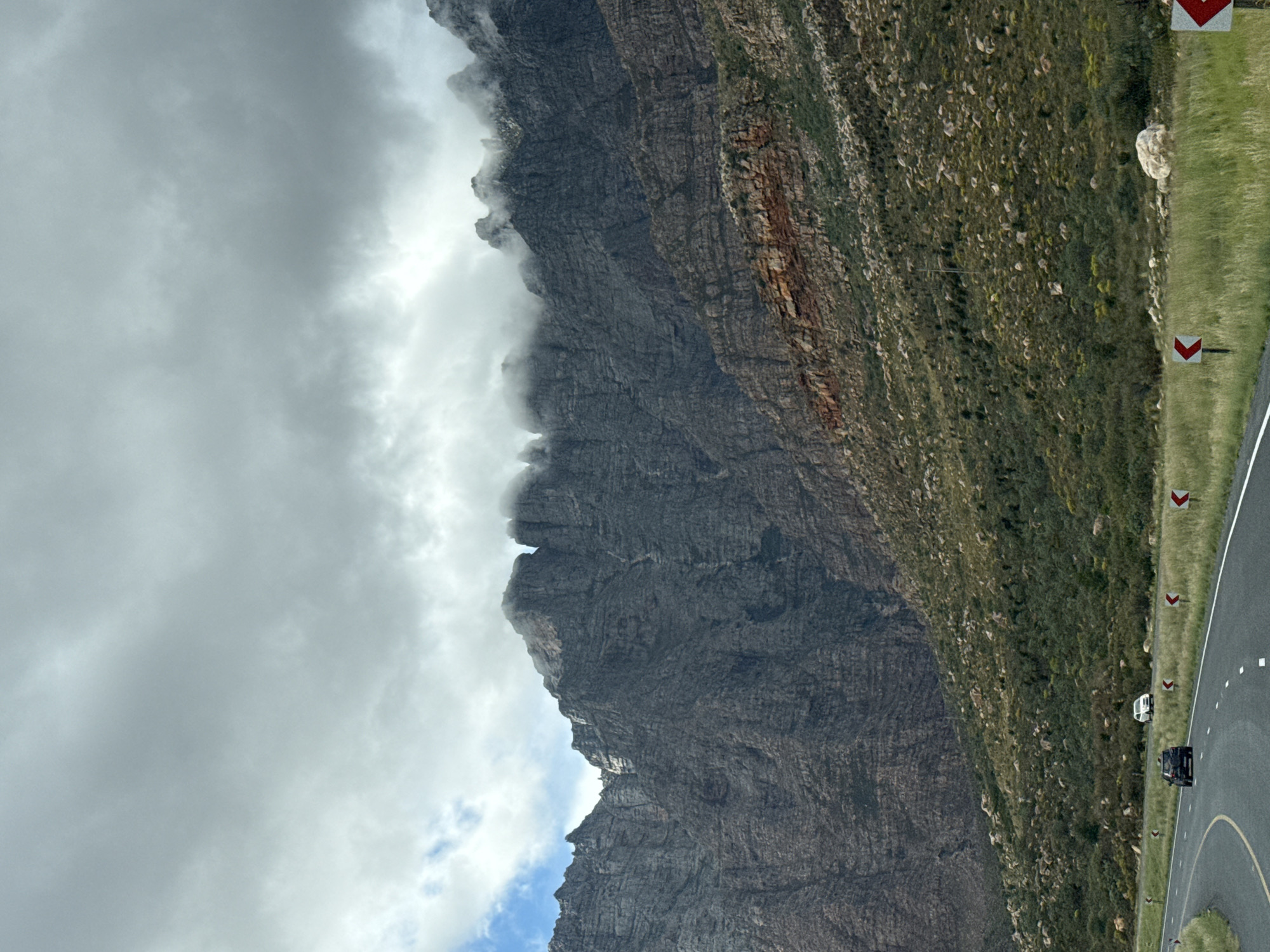Overcast skies observed over Drakenstein mountains, South Africa