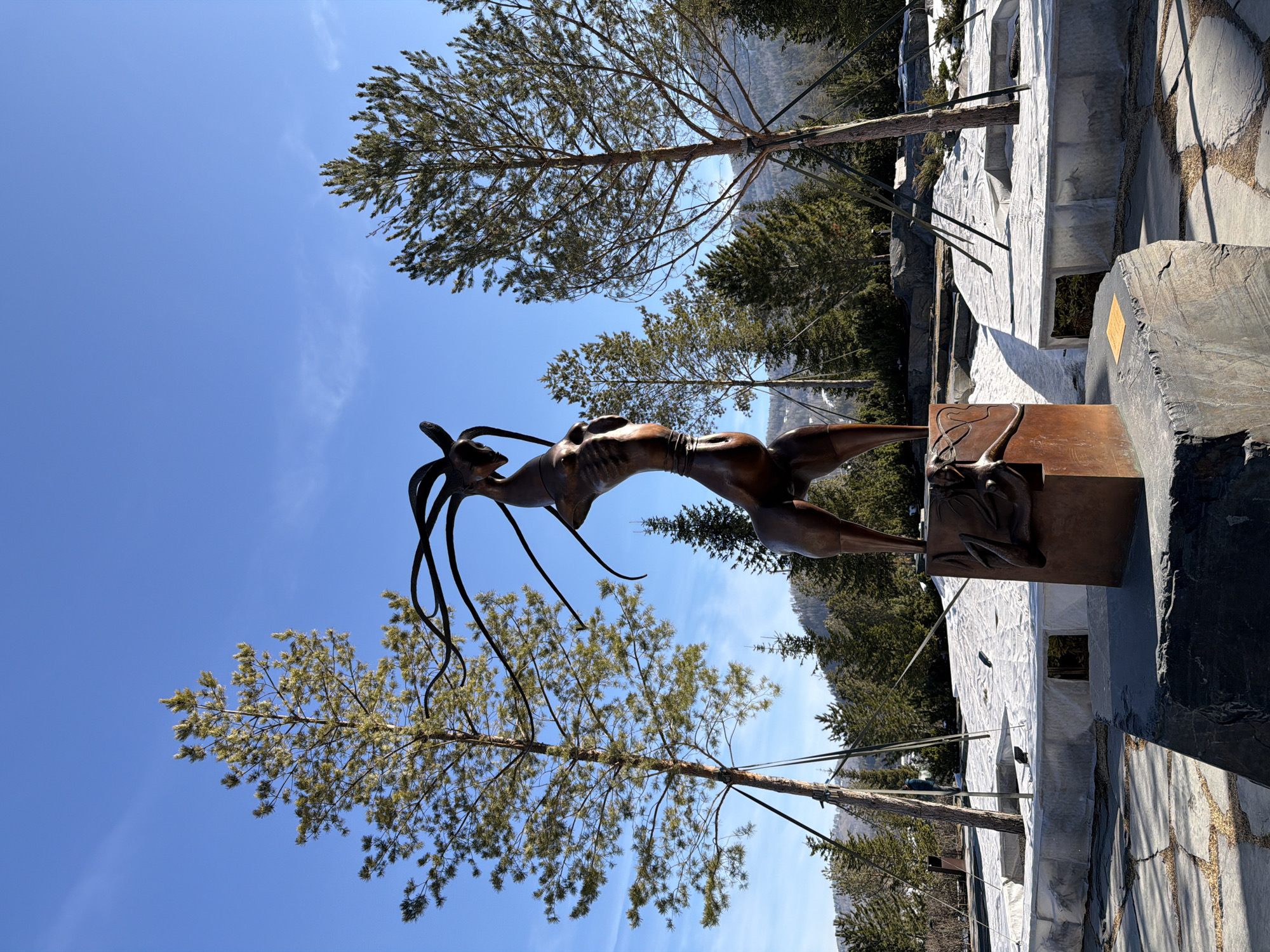 Bronze female sculpture documented at Russian ecopark