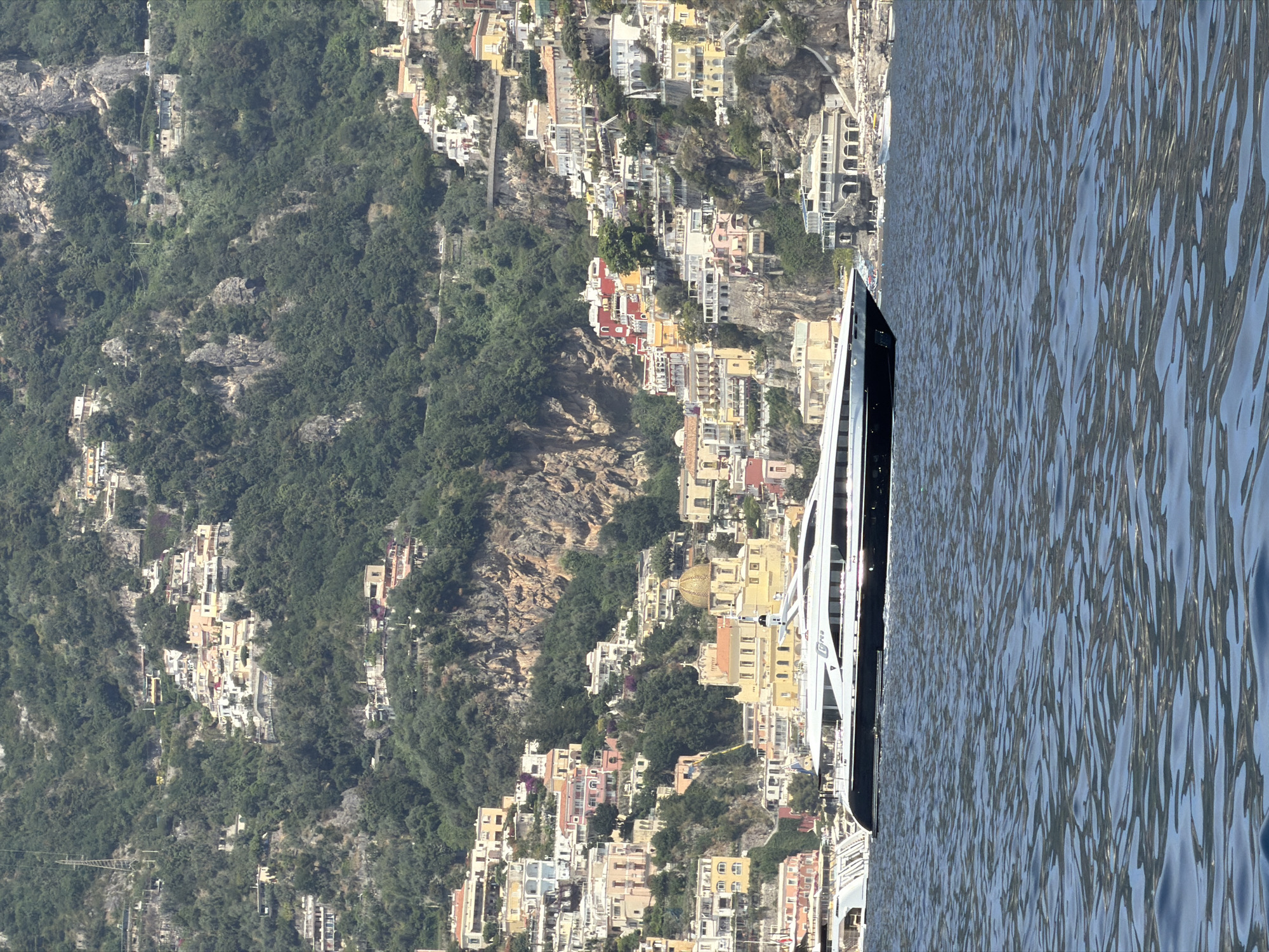 Maritime views captured along Arienzo coastline near Positano, Italy