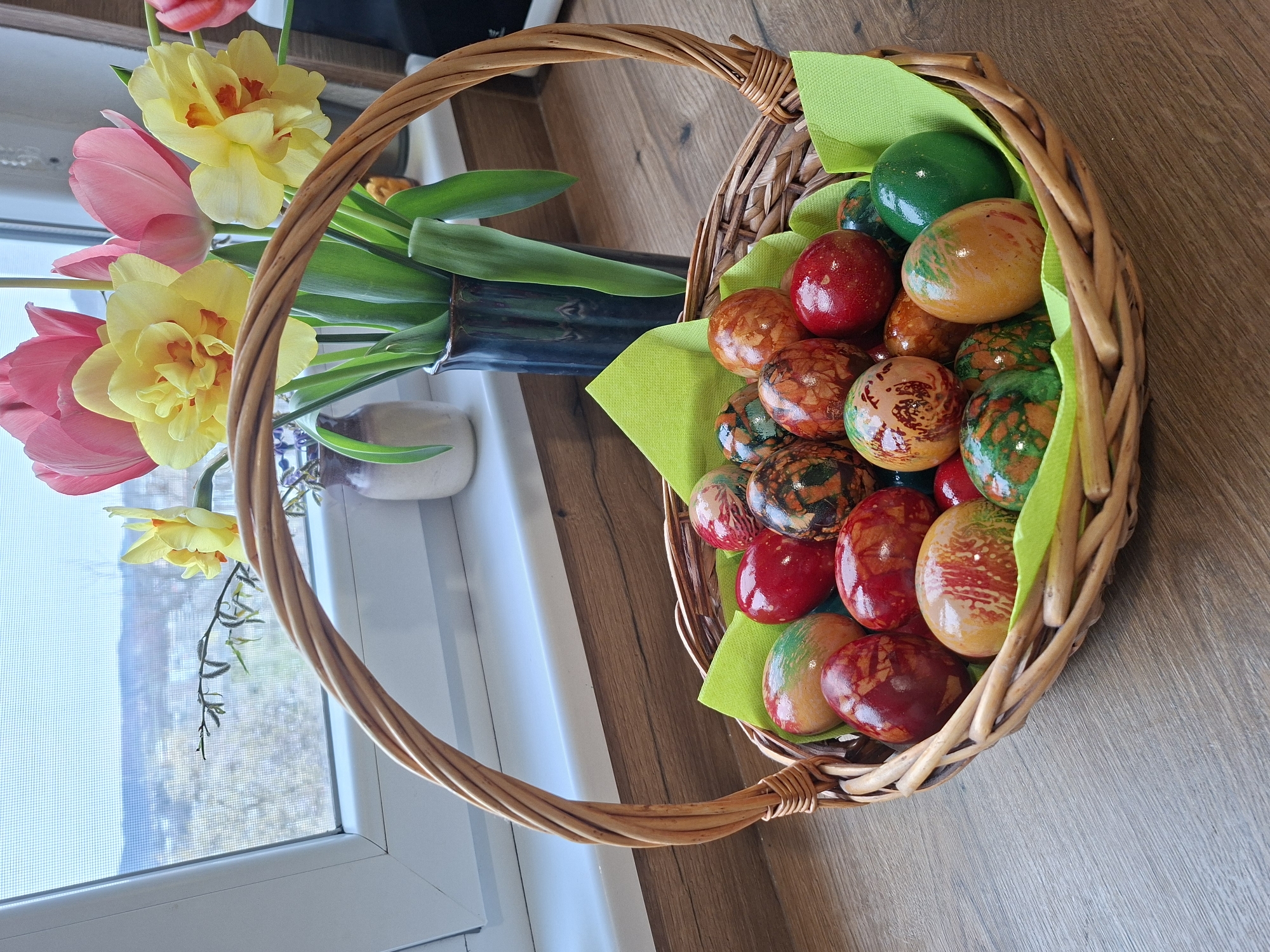 Traditional Easter egg display documented in Gabrovo, Bulgaria