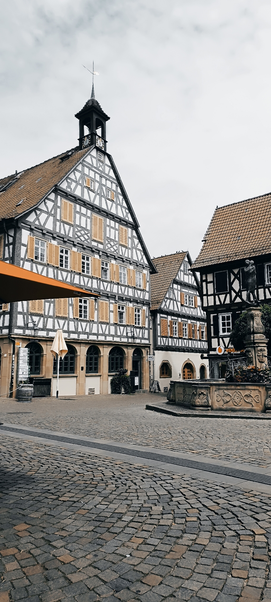 Morning stroll through a historic German town center